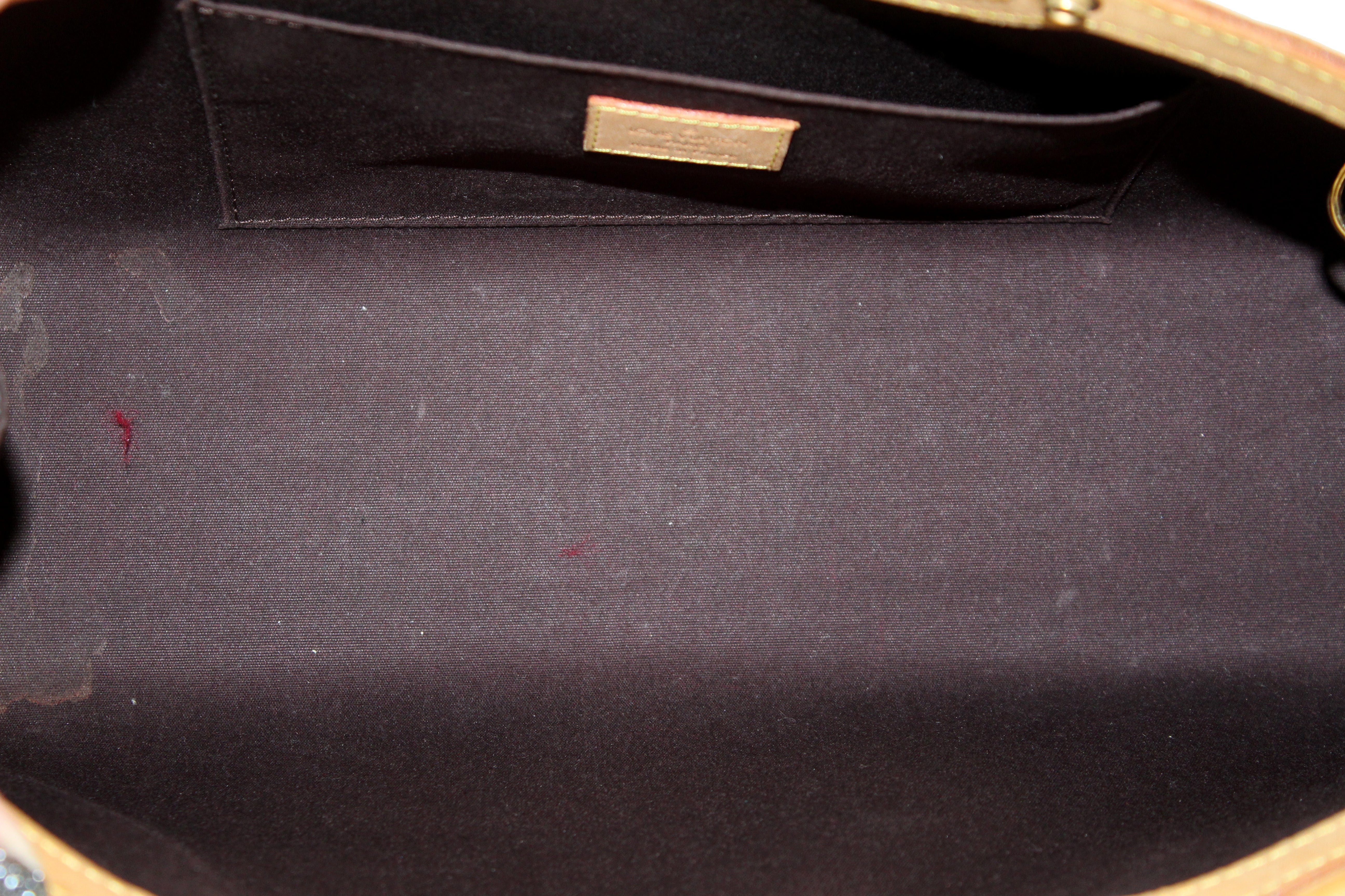 Authentic Louis Vuitton Vernis Roxbury Drive Maroon Amarante LV Leather  Purse