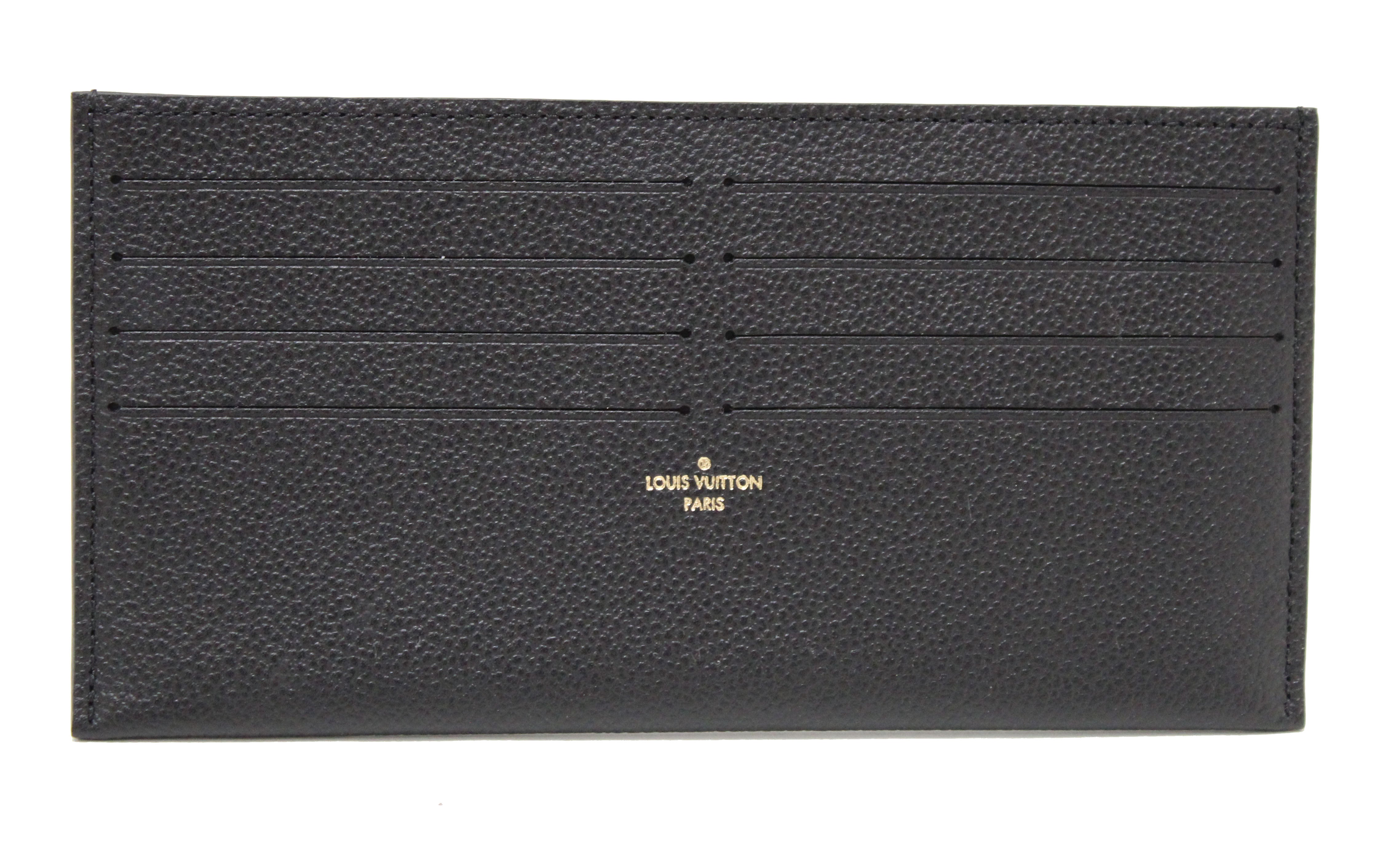 Authentic Louis Vuitton Black Monogram Empreinte Felicie Pochette Bag