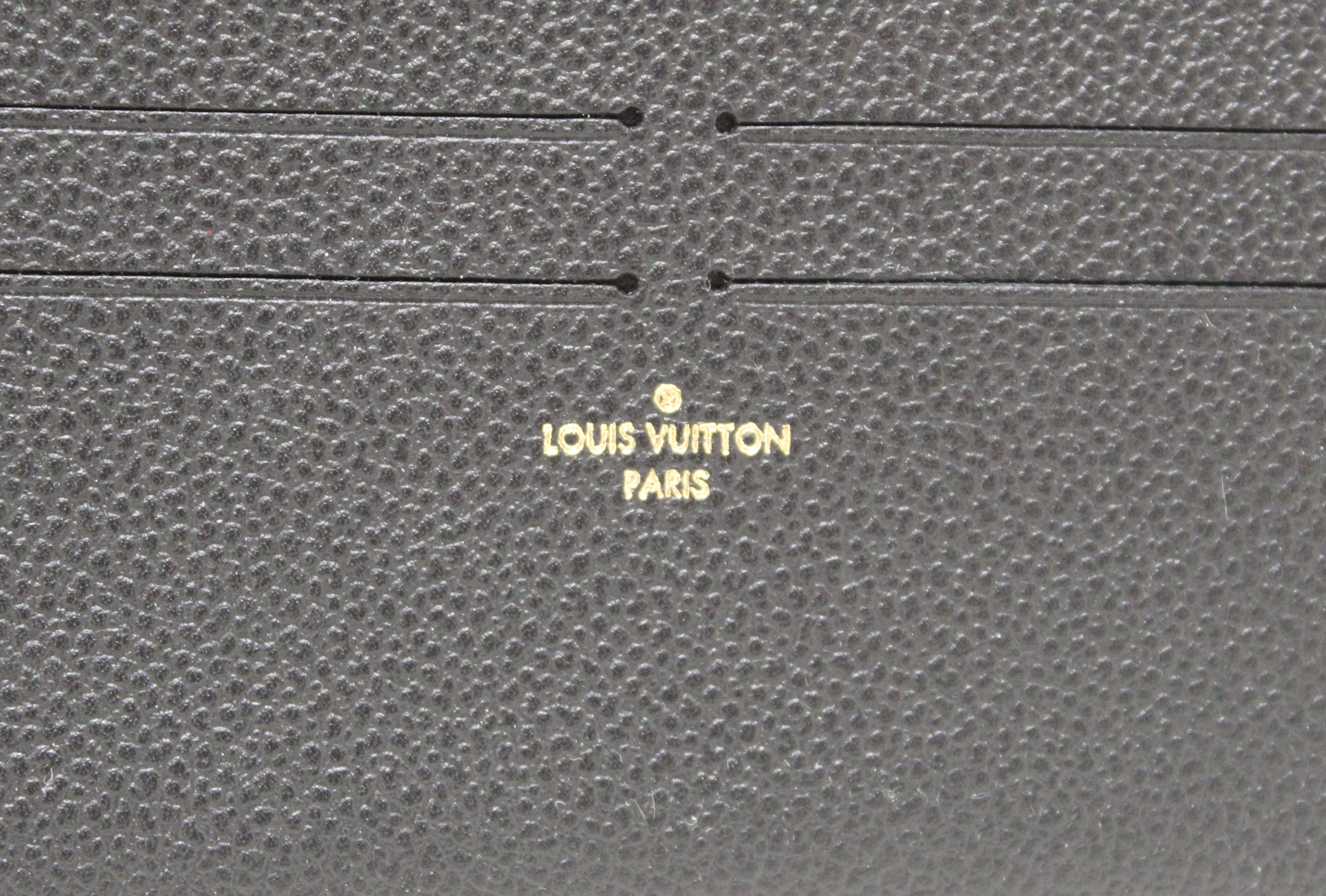 LOUIS VUITTON Calfskin Felicie Chain Wallet Card Holder Insert