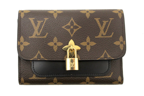 Authentic Louis Vuitton Monogram Canvas Flower Compact Wallet