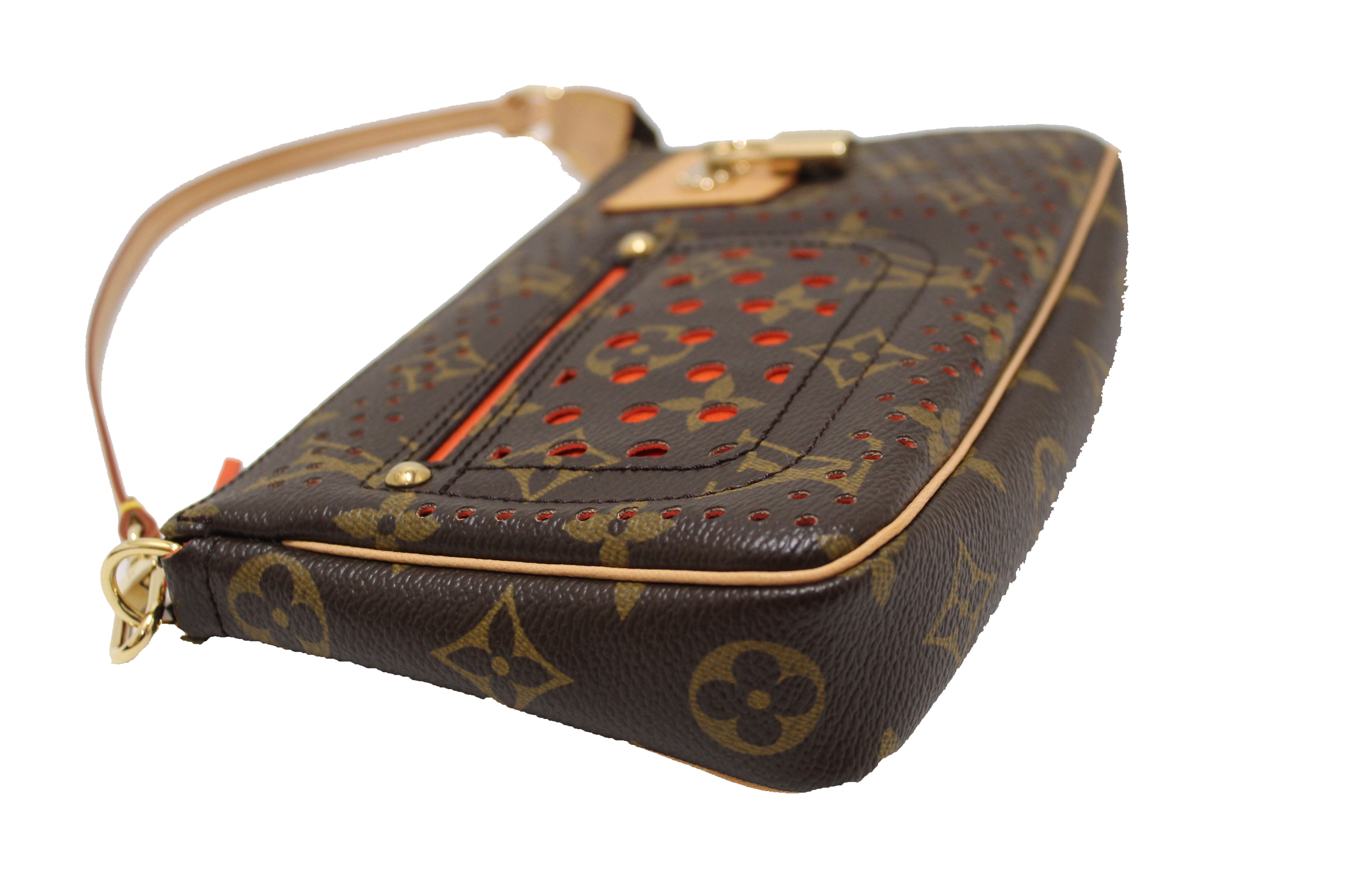 Louis Vuitton Limited Edition Green Monogram Perforated Pochette