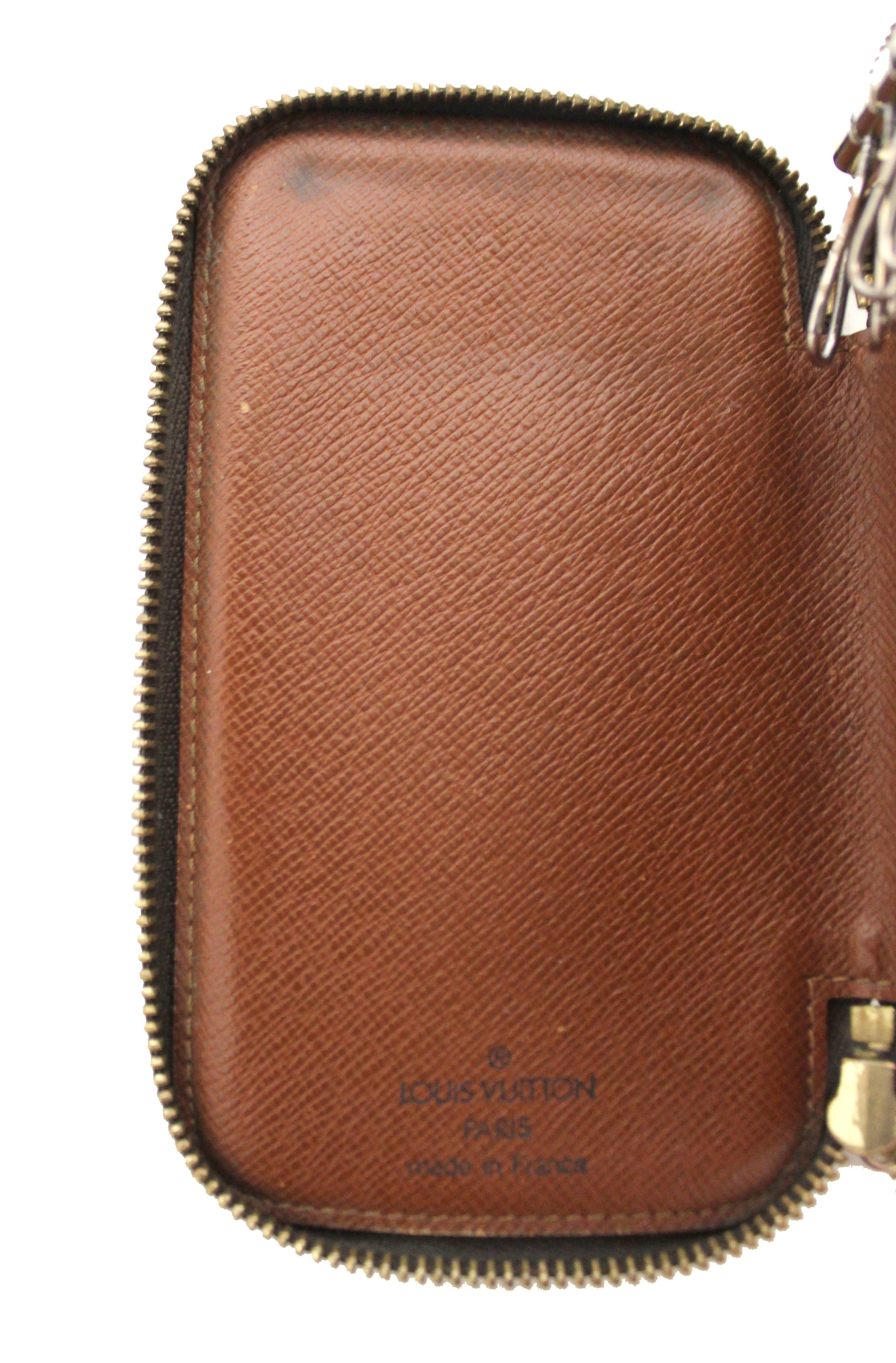 Authentic Louis Vuitton Monogram Canvas Zip Around 6 Key Holder Case