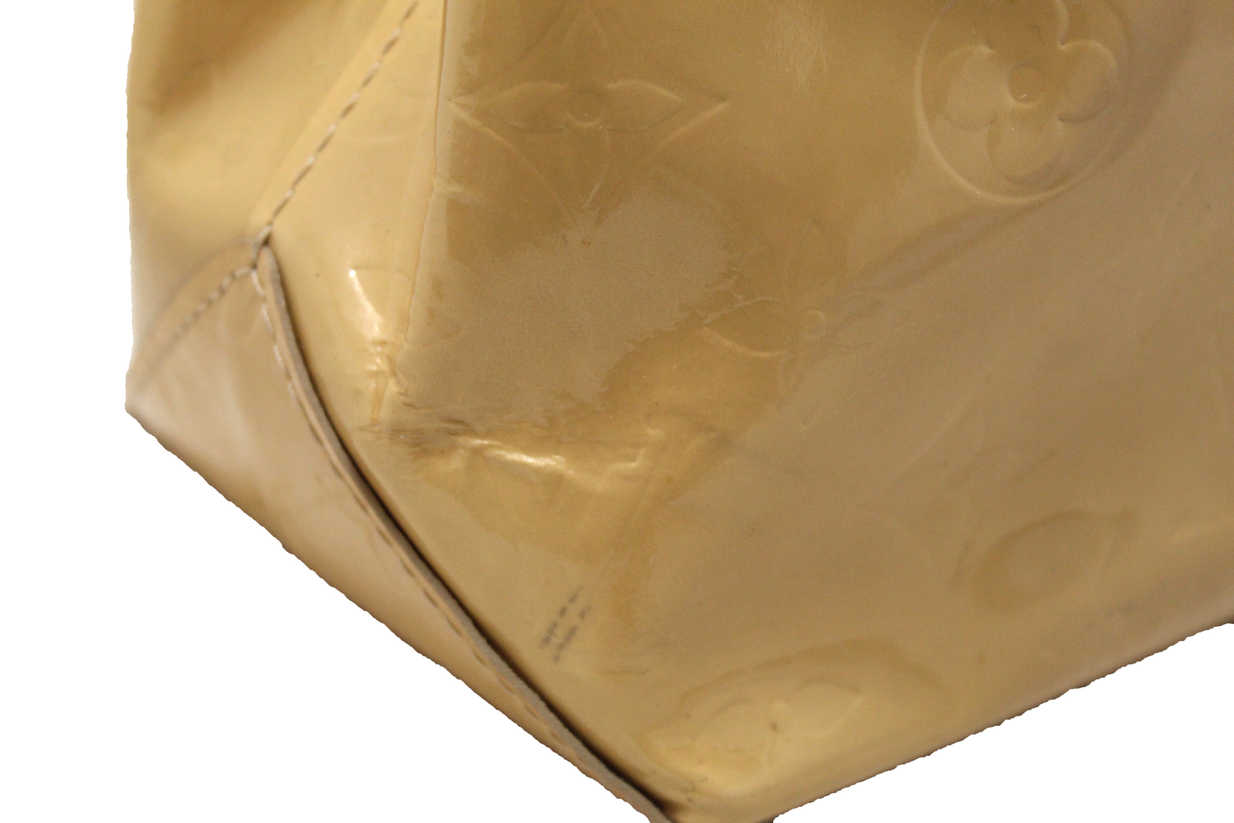 LOUIS VUITTON Monogram Vernis Wilshire PM Hand Bag Beige M91452 LV Auth  pt4806 Patent leather ref.664302 - Joli Closet