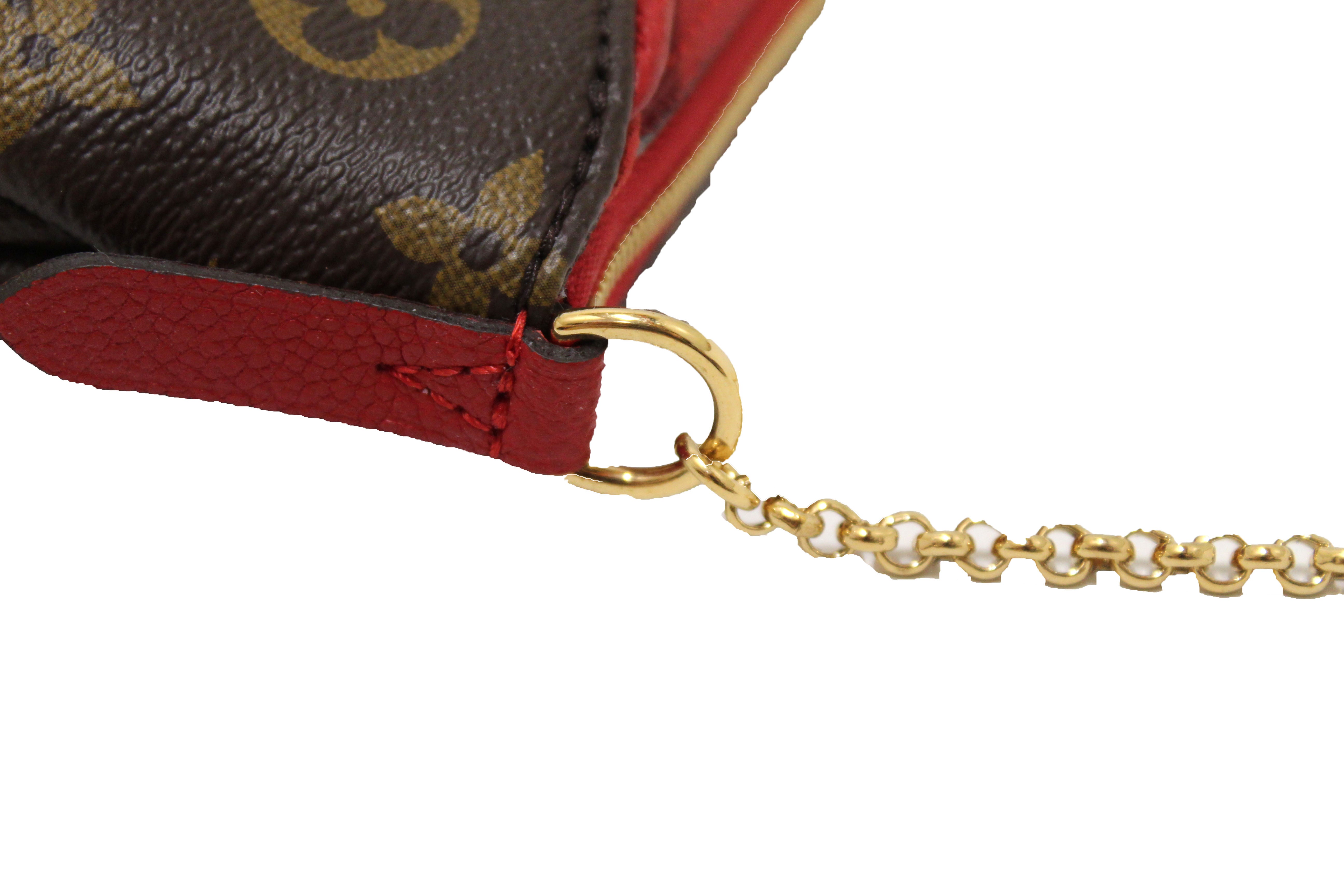Louis Vuitton Pallas Red Clutch Chain Crossbody (CA0146) - Reetzy
