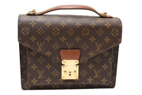 Authentic Louis Vuitton Classic Monogram Canvas Monceau 28 Bag