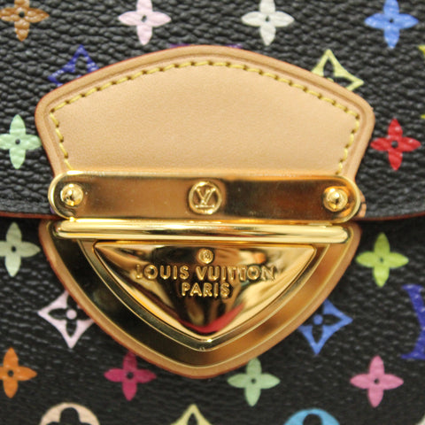 Authentic New Louis Vuitton Black Multicolor Medium Joey Wallet