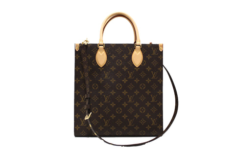 Authentic NEW Louis Vuitton Classic Monogram Sac Plat PM Shoulder Tote