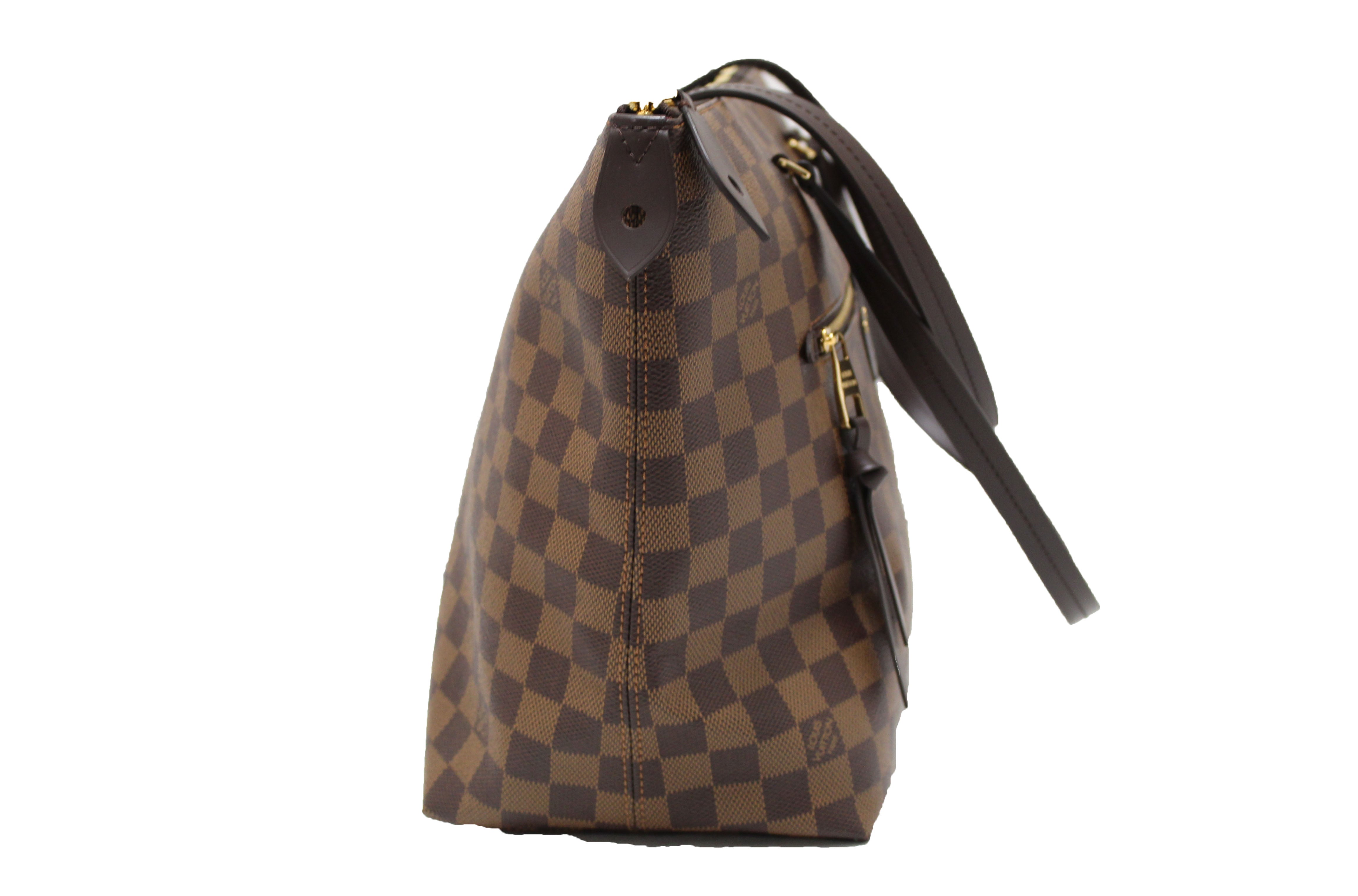 Authentic Louis Vuitton Damier Ebene Iena MM Shoulder Tote Bag