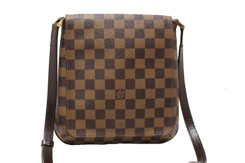 Authentic Louis Vuitton Damier Ebene Musette Salsa Messenger Bag