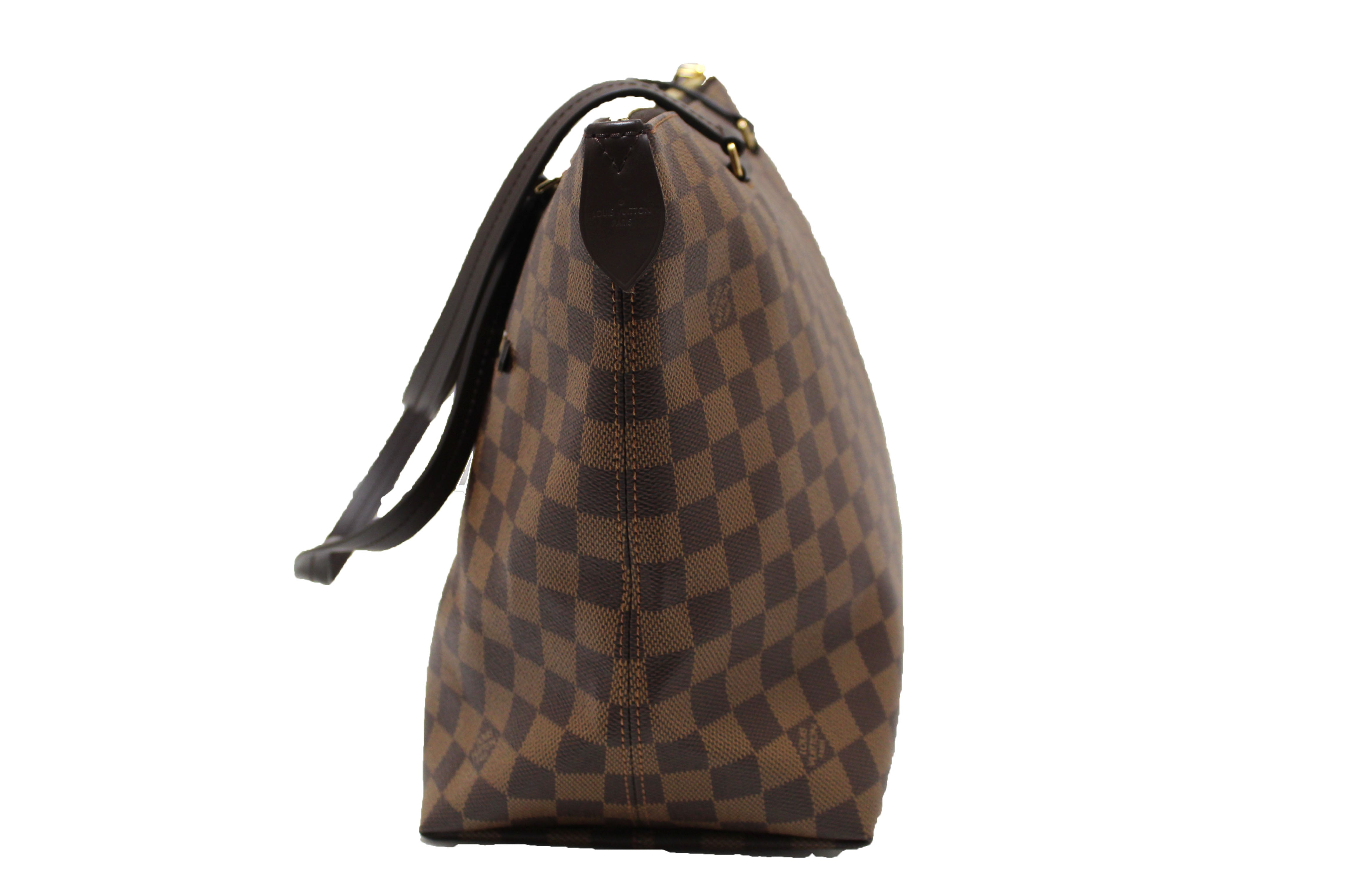 Authentic Louis Vuitton Damier Ebene Iena MM Shoulder Tote Bag