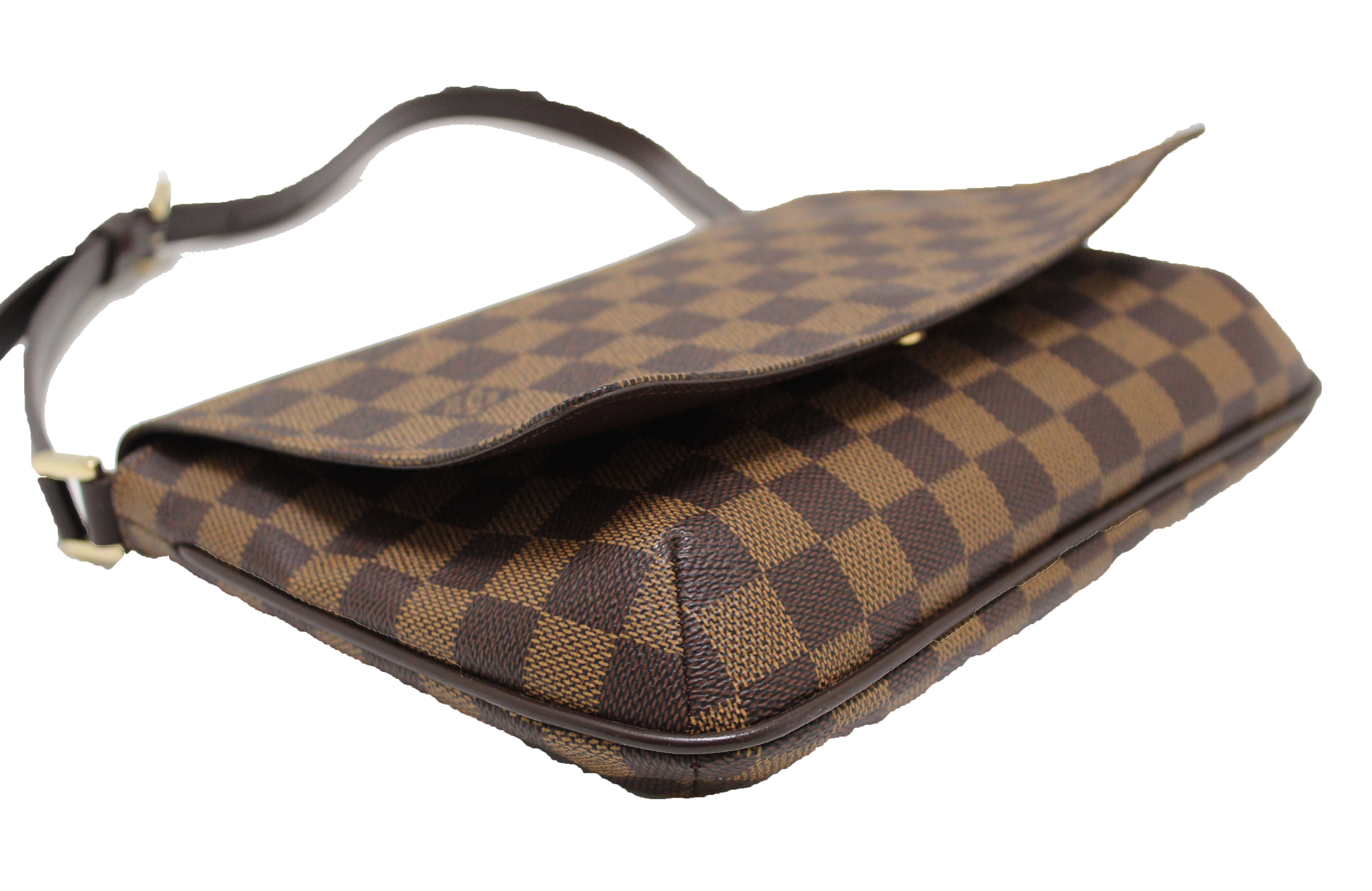 Authentic Louis Vuitton Damier Ebene Musette Tango Shoulder Bag