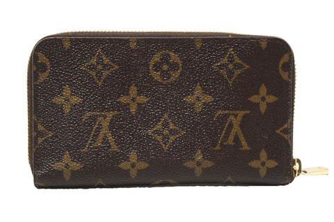 Authentic Louis Vuitton Classic Monogram Canvas Compact Zippy Wallet