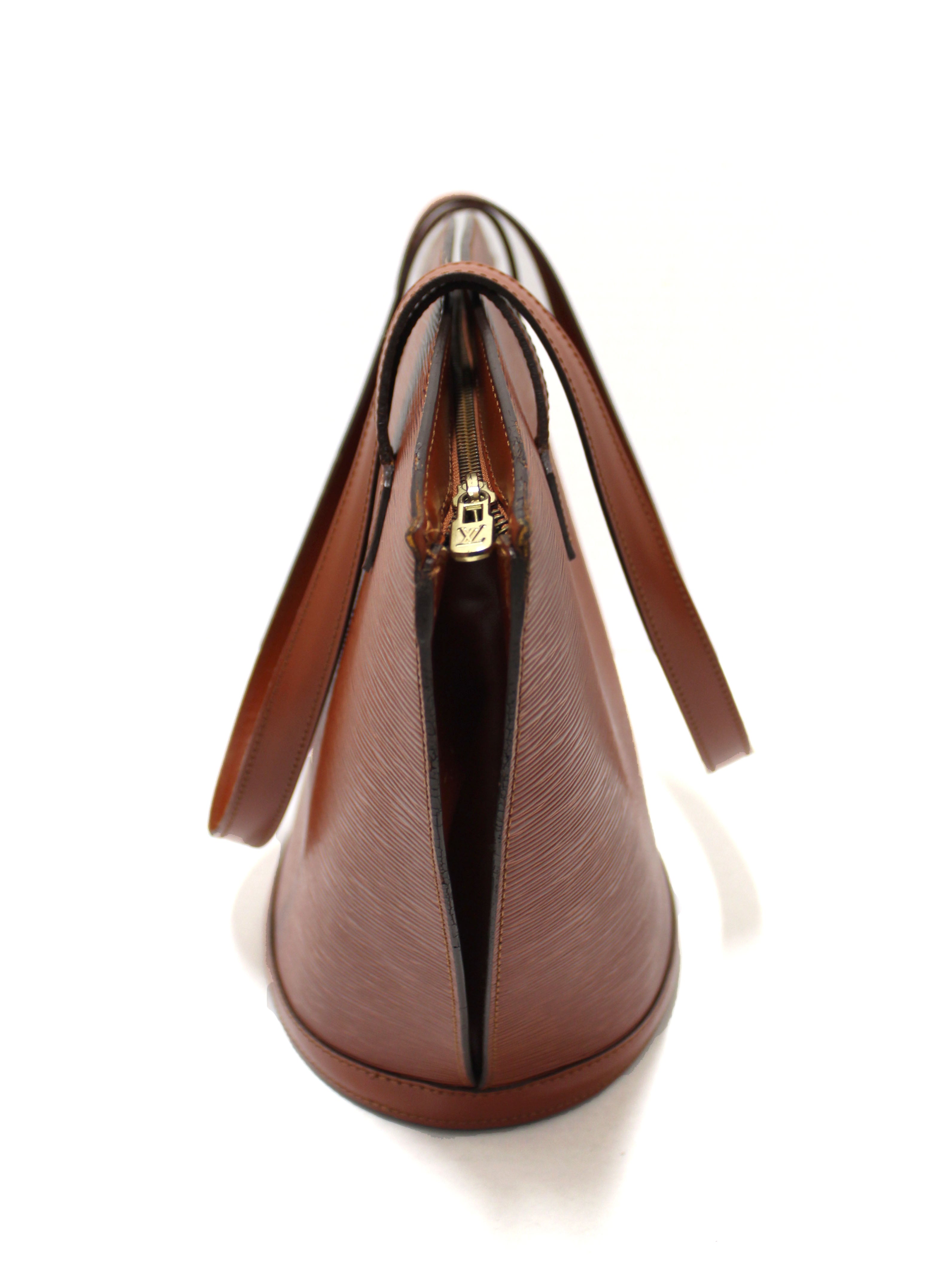 Authentic Louis Vuitton Brown Fawn Epi Large St Jacques Shoulder Tote Bag