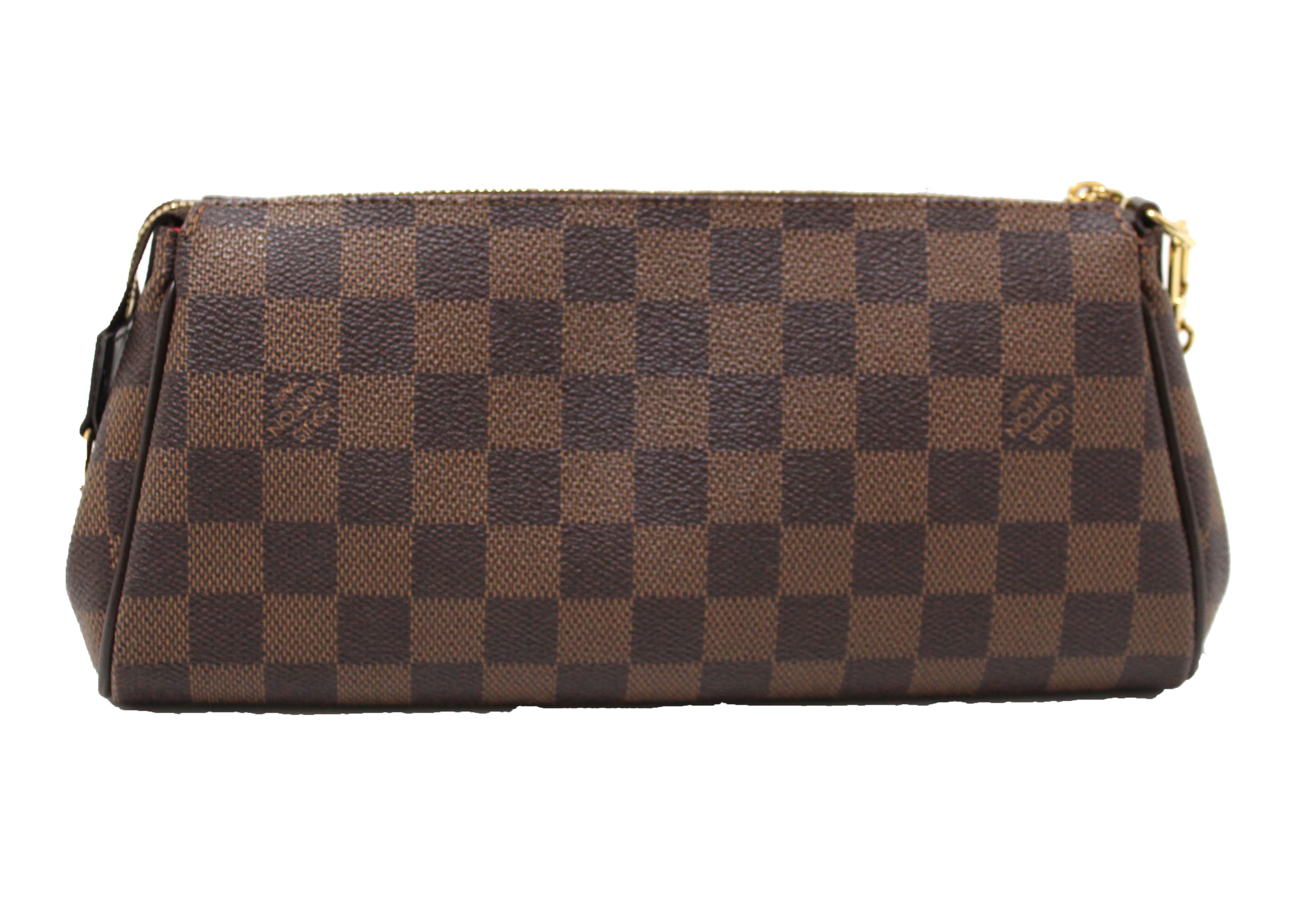 Gently Used Authentic Louis Vuitton Brown Damier Ebene Eva Clutch