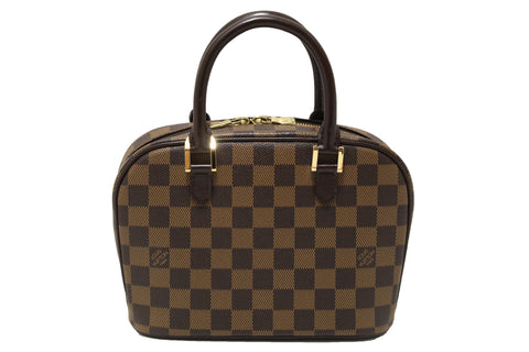 Authentic Louis Vuitton Damier Ebene Canvas Sarria Mini Handbag