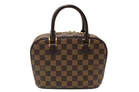 Authentic Louis Vuitton Damier Ebene Canvas Sarria Mini Handbag