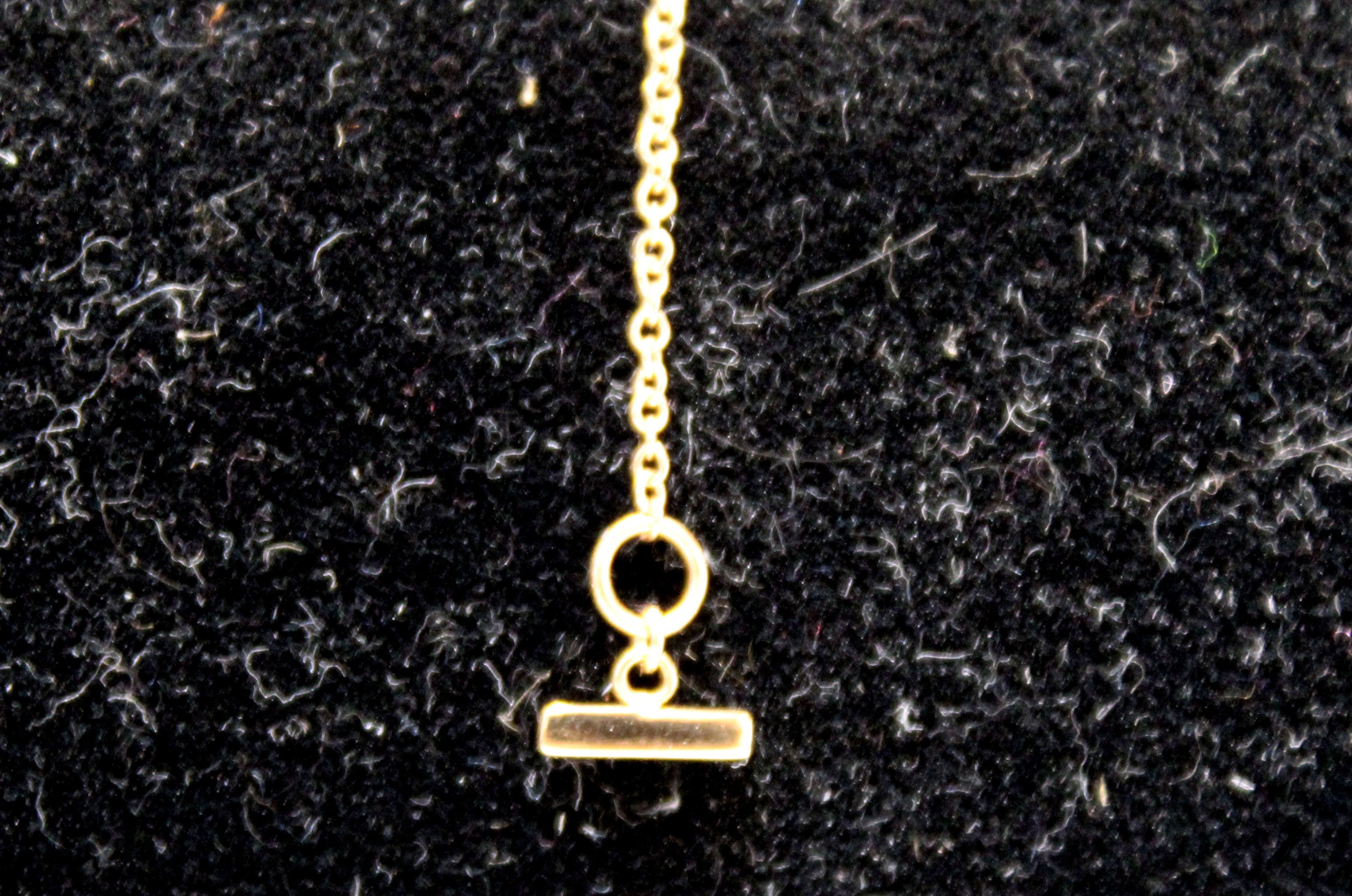 Authentic Tiffany & Co 18K Yellow Gold Small T Smile Pendant Necklace