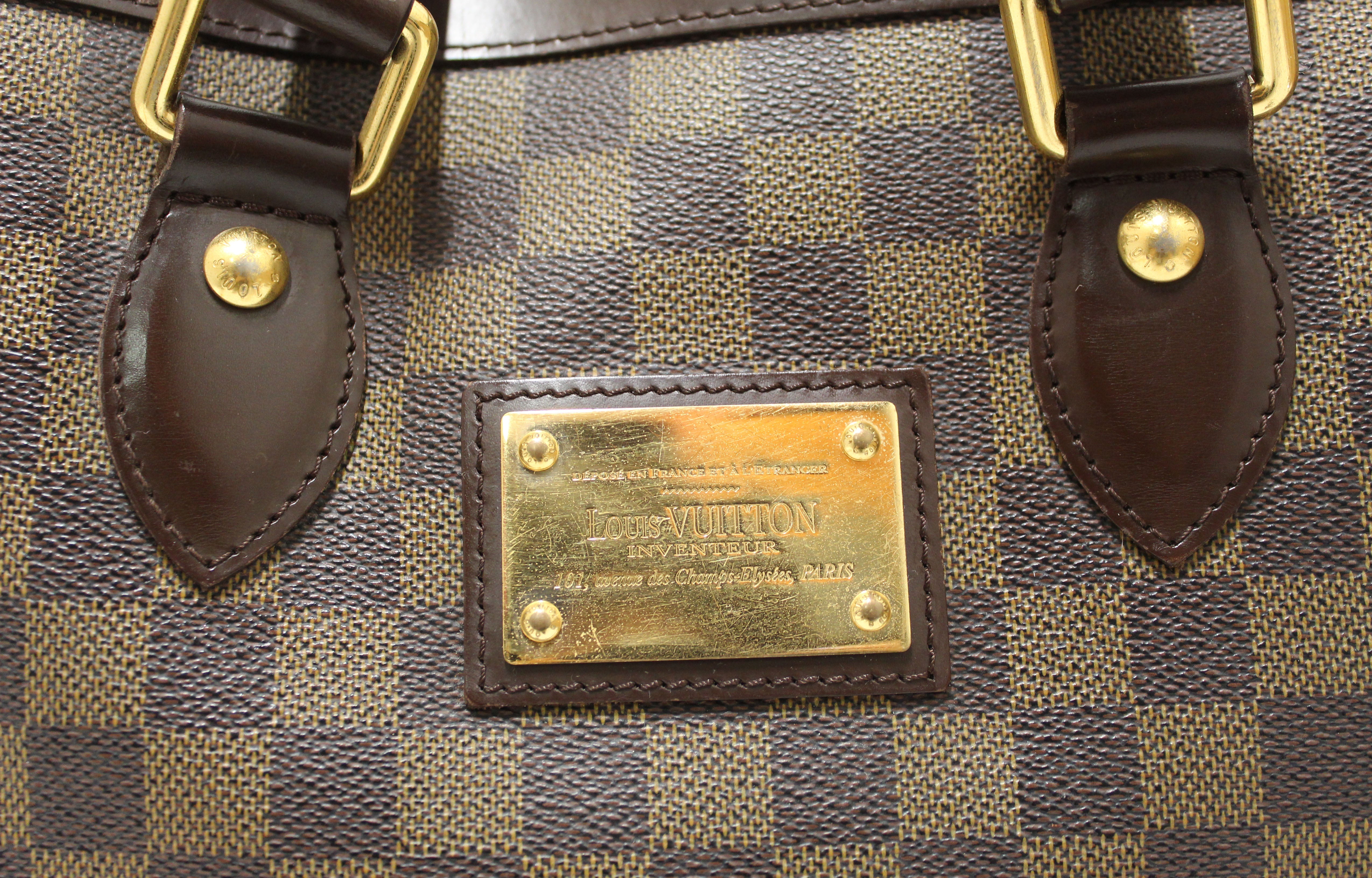 Authentic Louis Vuitton Damier Ebene Canvas Hampstead PM Tote Bag