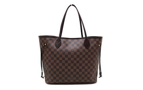 Authentic Louis Vuitton Damier Ebene Neverfull MM Shoulder Bag