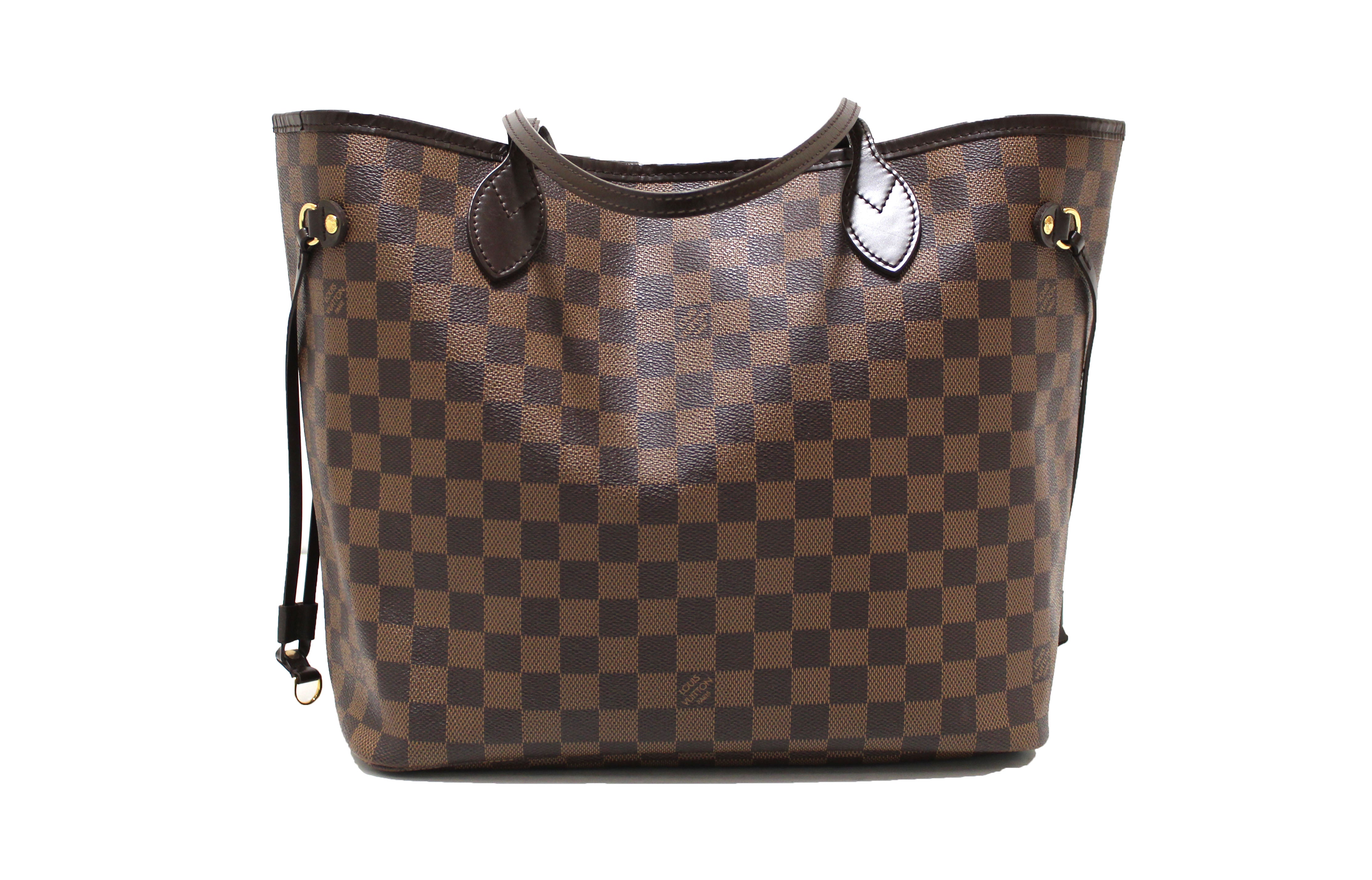Authentic Louis Vuitton Damier Ebene Neverfull MM Shoulder Bag