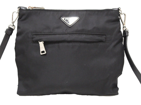 Authentic Prada Black Nylon Messenger Bag