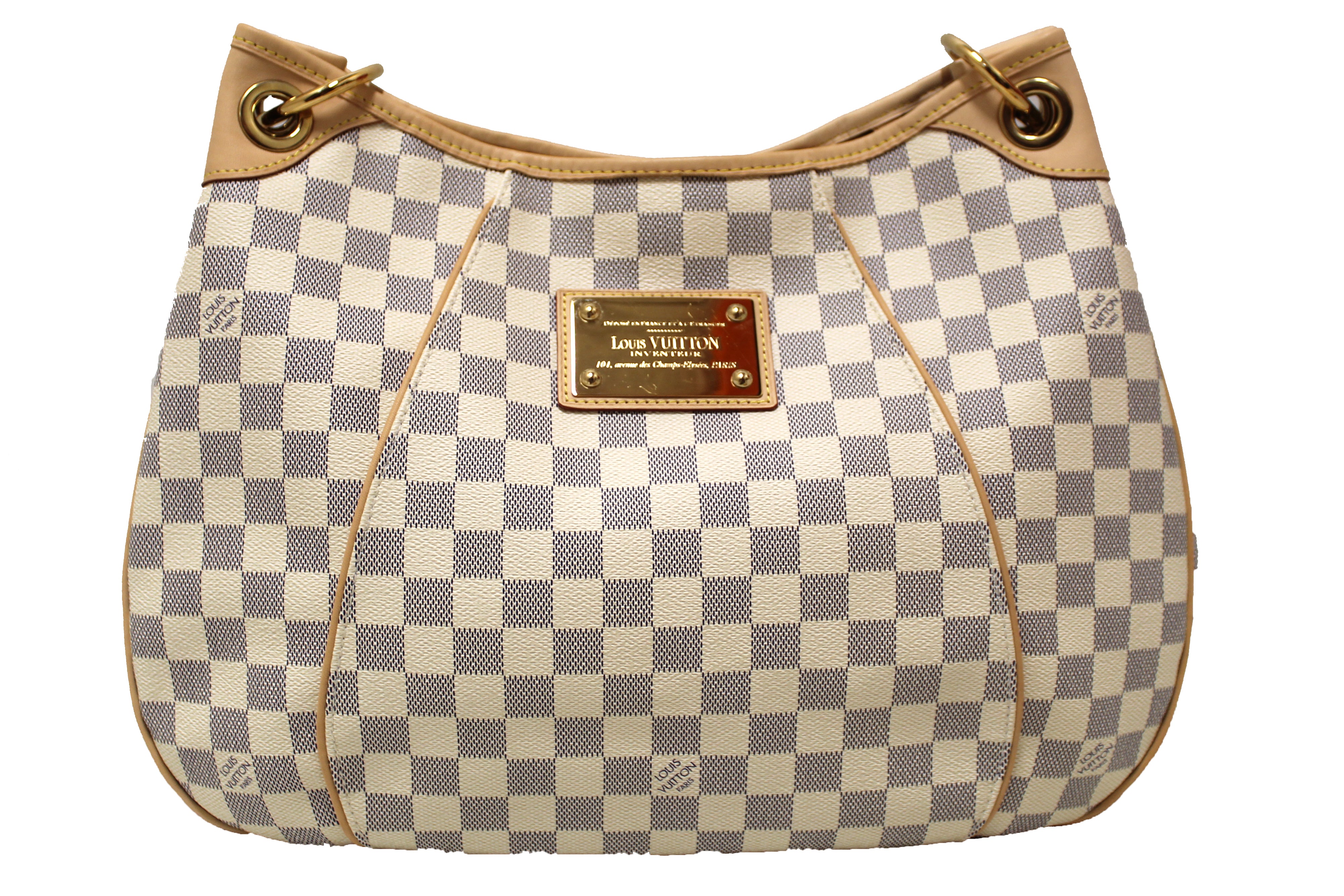 Authentic Louis Vuitton Damier Azur Galliera PM Hobo Shoulder Bag