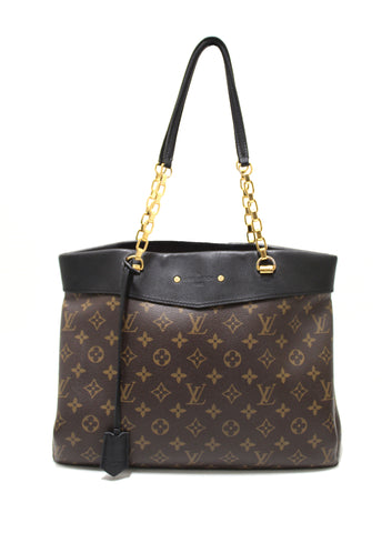 Authentic Louis Vuitton Monogram Canvas Pallas Tote Shoulder Bag