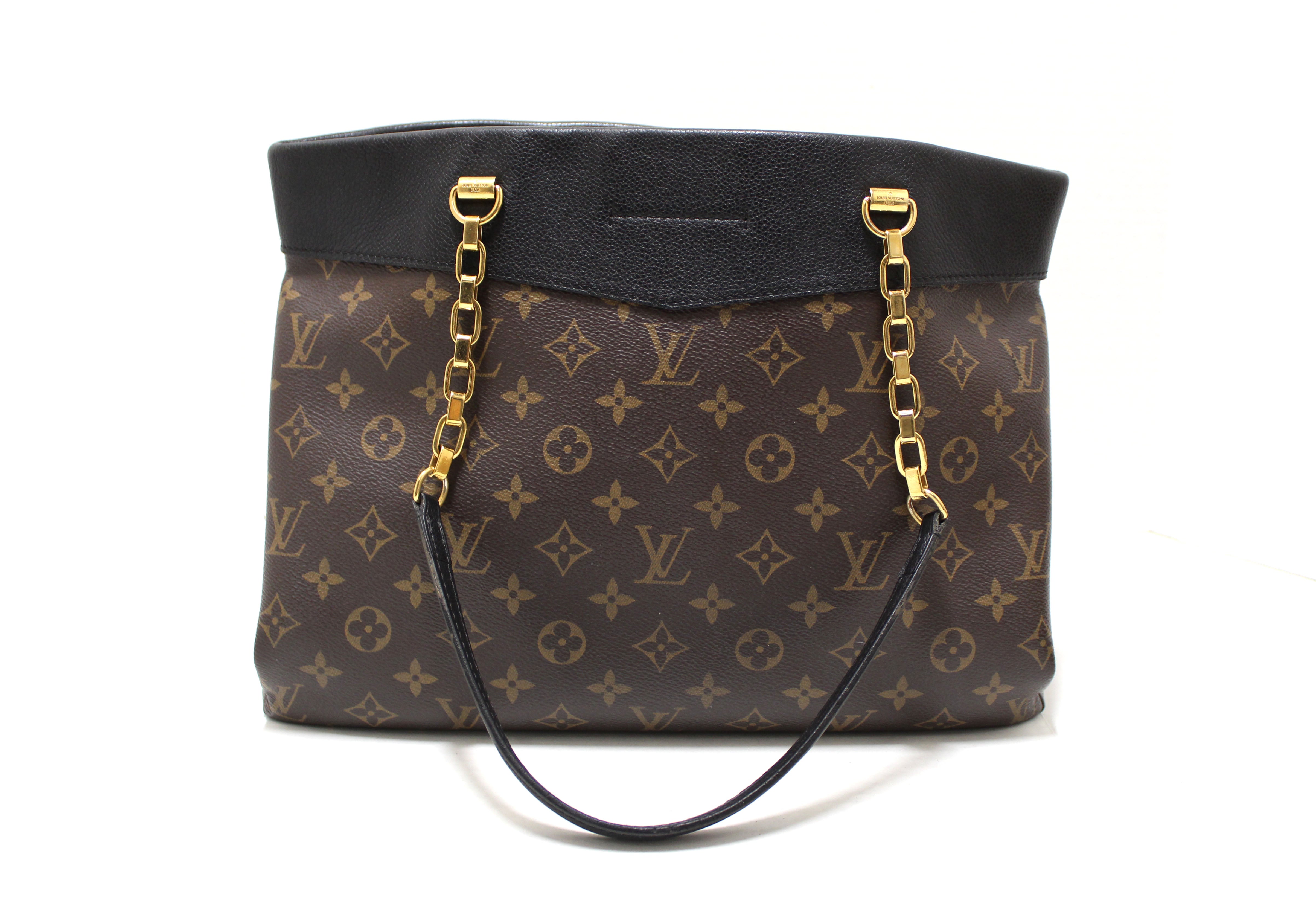 Authentic Louis Vuitton Monogram Canvas Pallas Tote Shoulder Bag