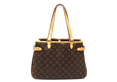 Authentic Louis Vuitton Classic Monogram Horizontal Batignolles Tote Shoulder Bag