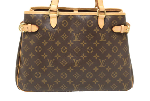 Authentic Louis Vuitton Classic Monogram Horizontal Batignolles Tote Shoulder Bag