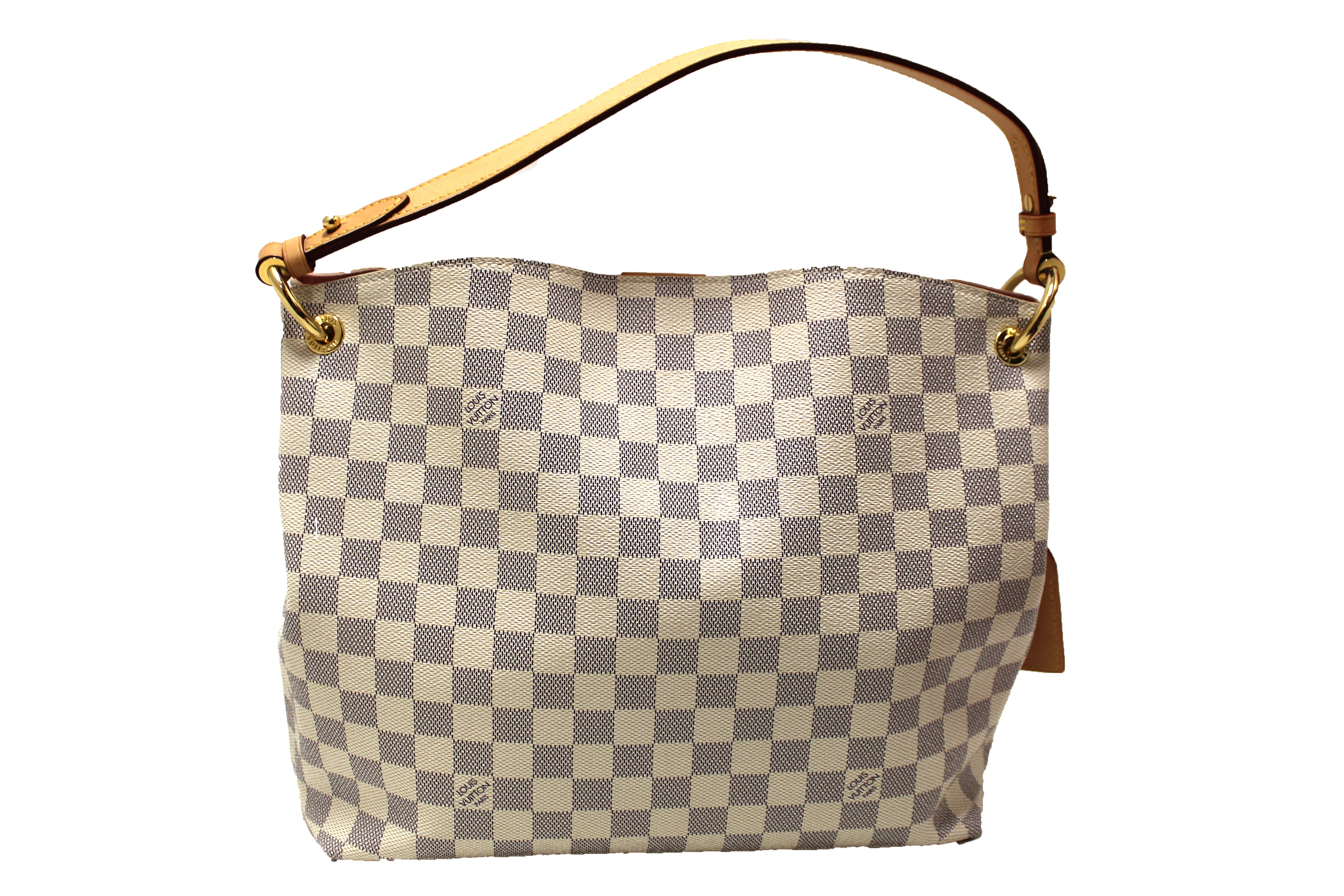 Authentic Louis Vuitton Damier Azur Graceful PM Hobo Shoulder Bag