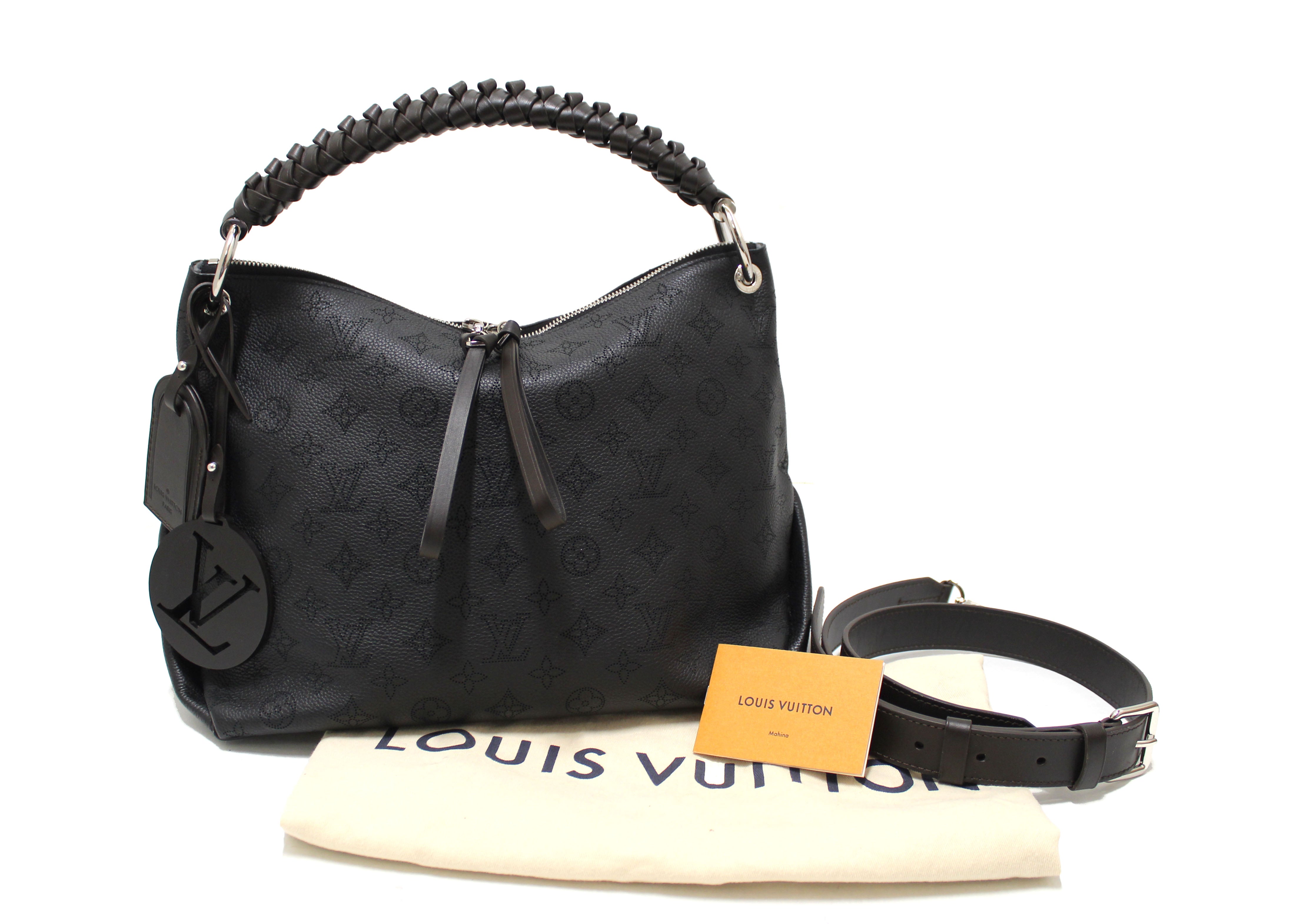 Louis Vuitton Black Mahina Beaubourg Hobo MM - LV Consignment Canada