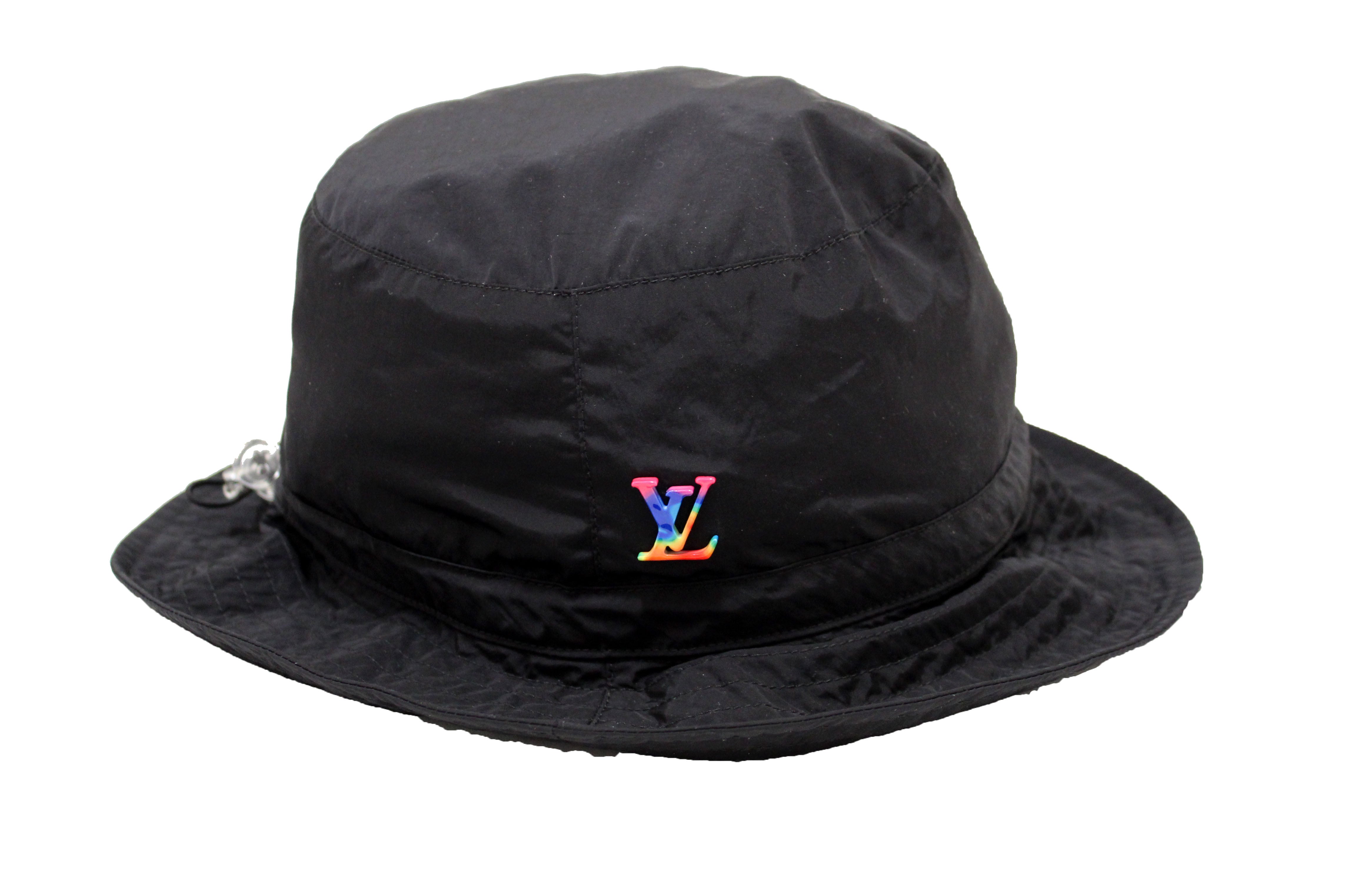 Louis Vuitton Monogram Denim Bob Bucket Hat Black/Yellow for Women