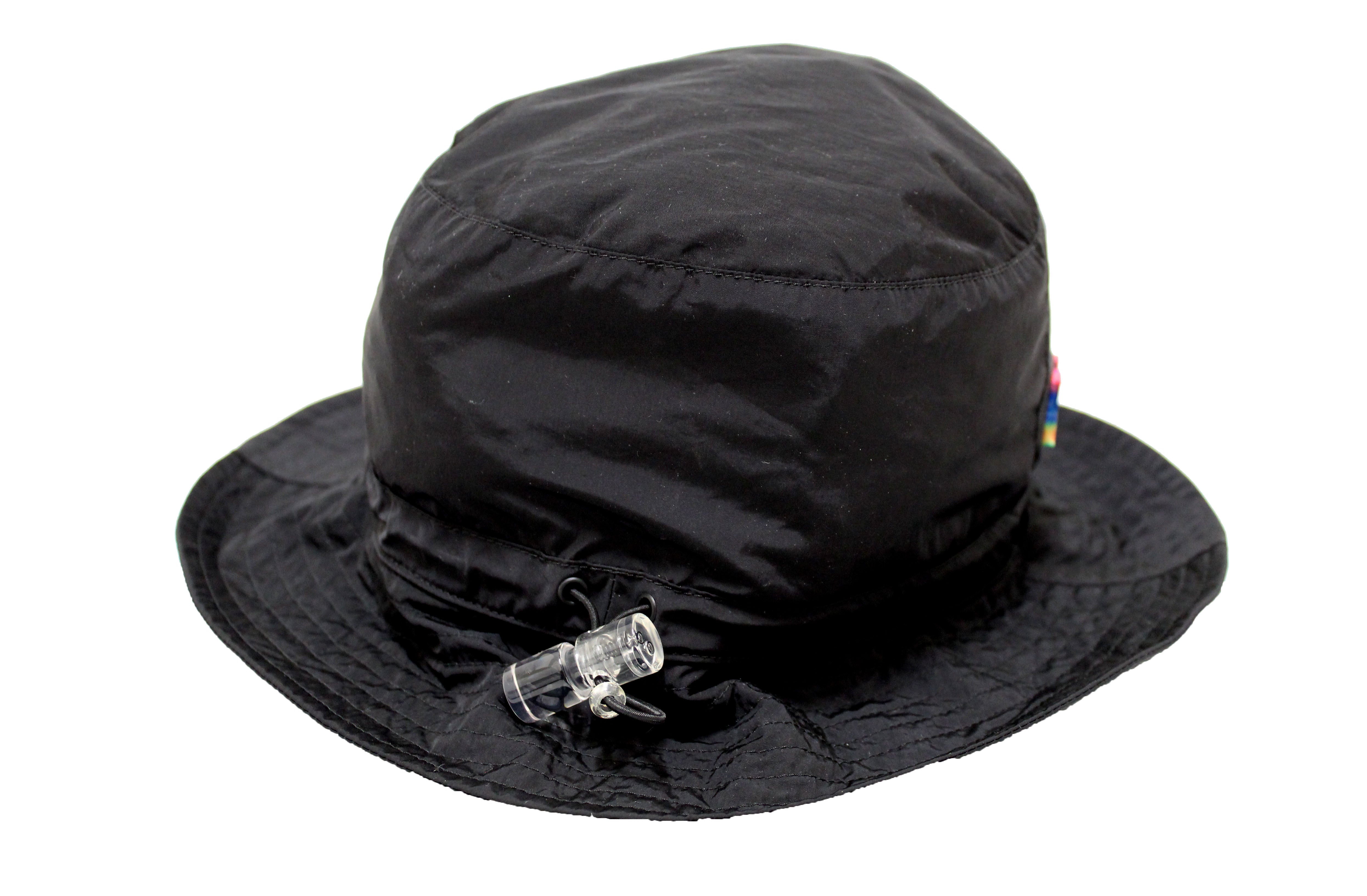 LOUIS VUITTON Nylon Monogram Reversible Bob Bucket Hat M Black White  1036074