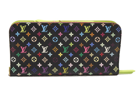 Authentic NEW Louis Vuitton Monogram Black Multicolor Insolite Long Wallet