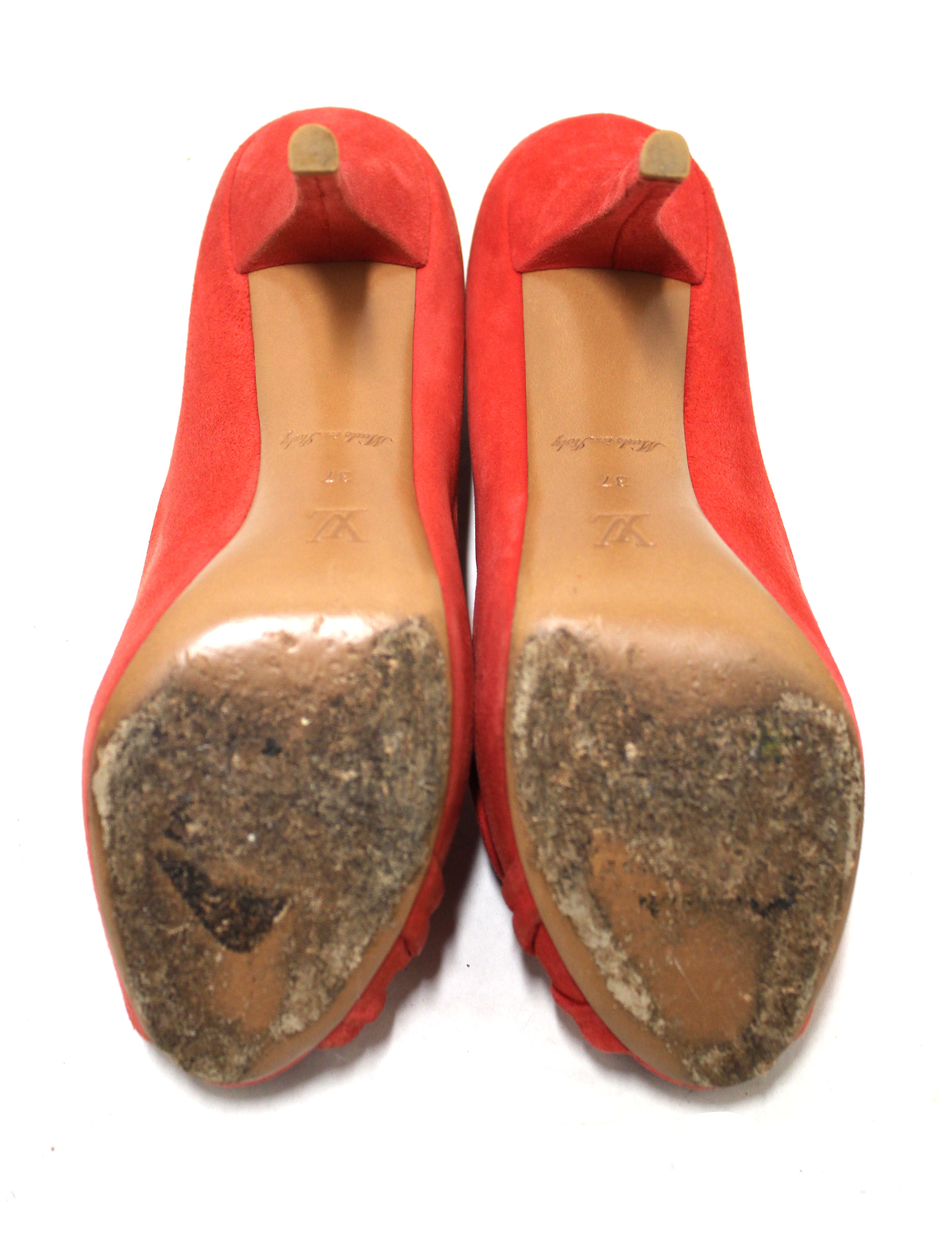 Leather heels Louis Vuitton Red size 37 EU in Leather - 20935414