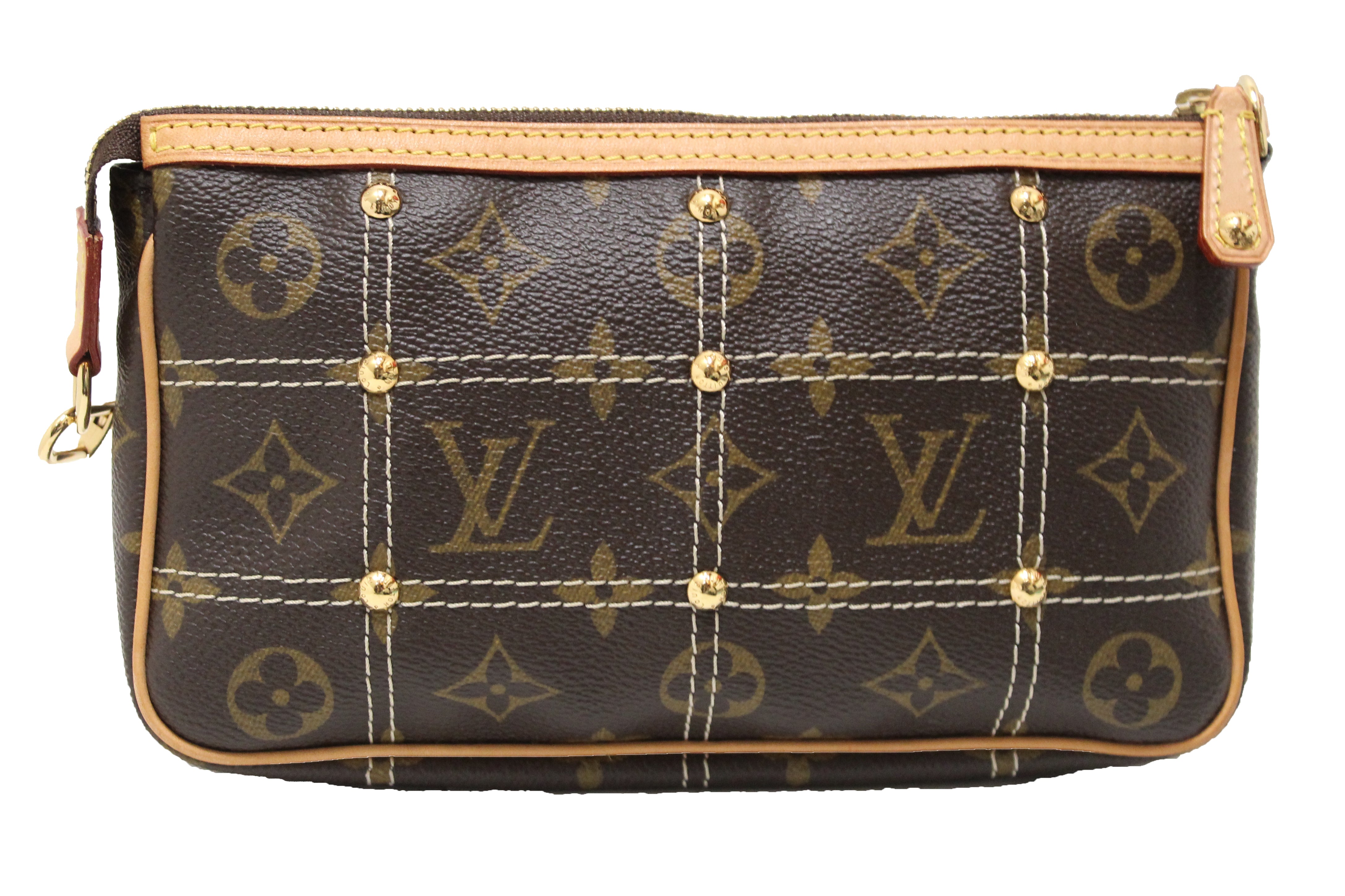 Louis Vuitton Limited Edition Monogram Canvas Riveting Pochette Bag -  Yoogi's Closet