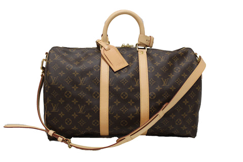 Authentic NEW Louis Vuitton Classic Monogram Keepall Bandouliere 45 Travel Bag