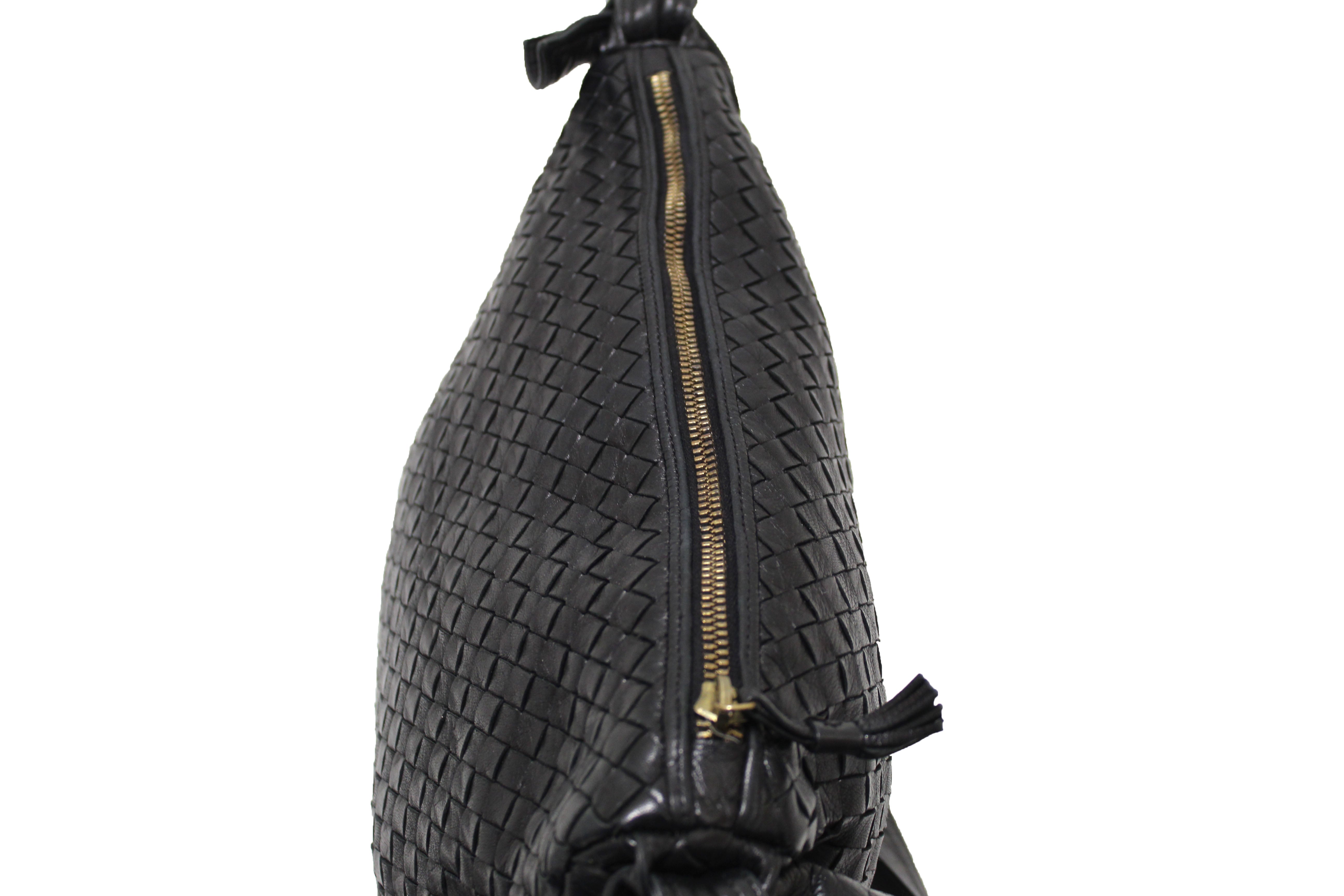 BOTTEGA VENETA, Intrecciato Messenger Bag - Black, $4,317, Bottega  Veneta's famous intrecciato desig…
