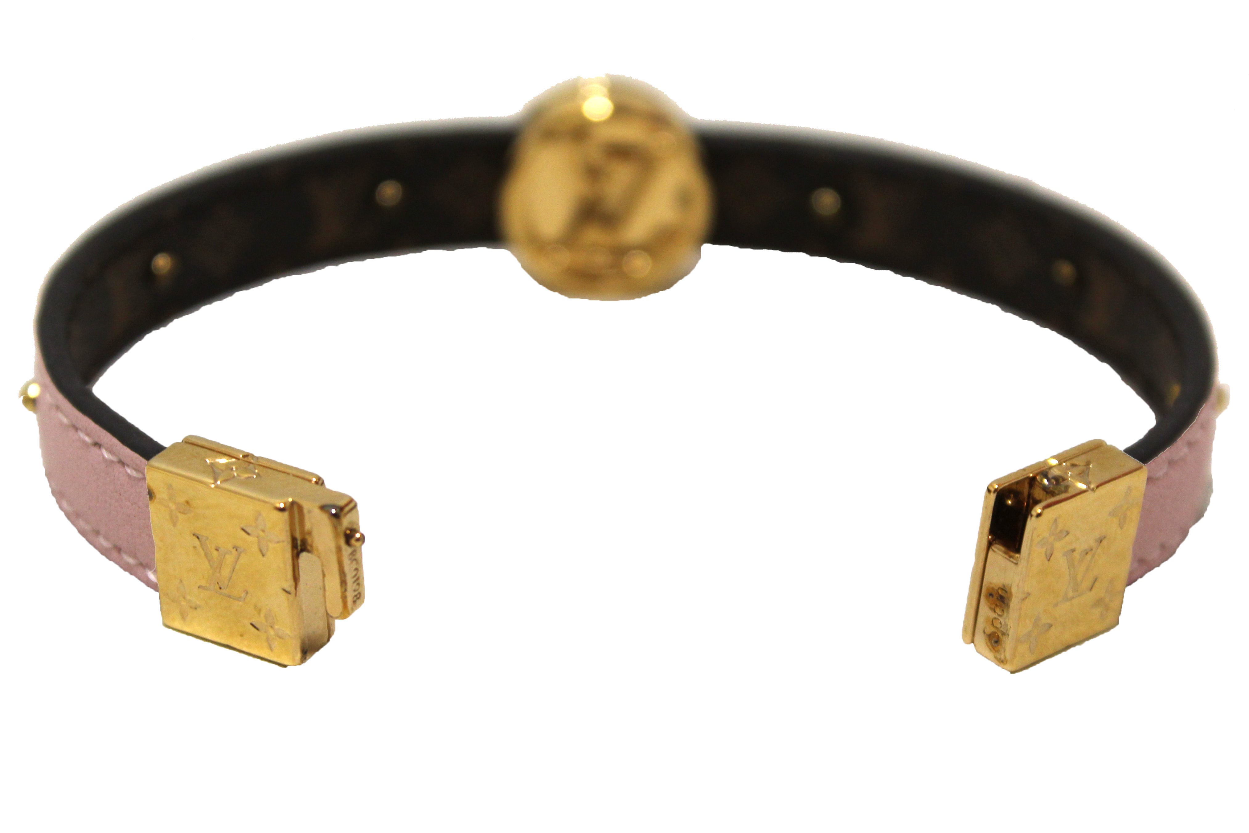 Louis Vuitton Rose Gold Authentic Canvas Cuff Bracelet