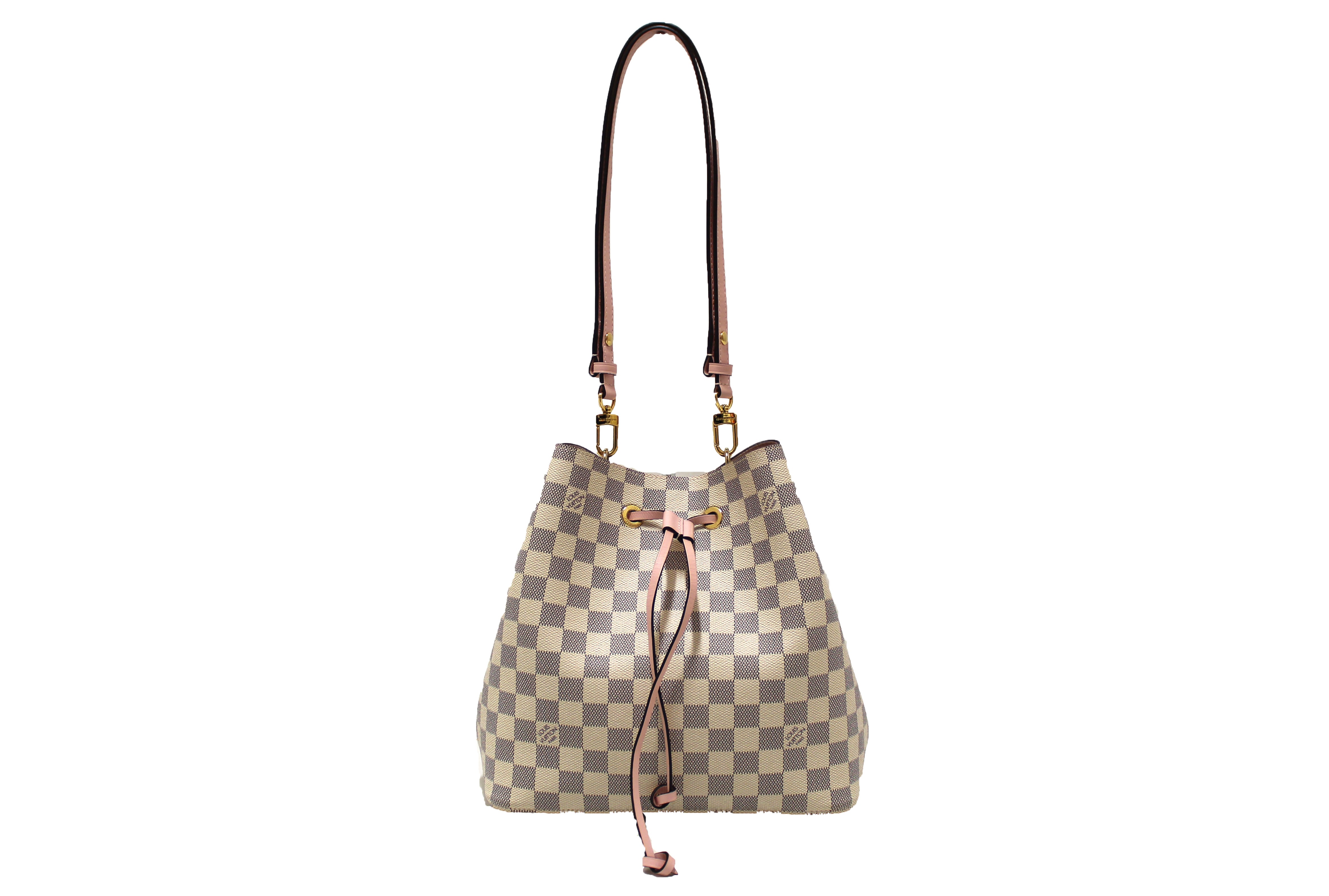 Louis Vuitton, Bags, Louis Vuitton Neonoe Mm Damier Azur Crossbody Bag  Rose
