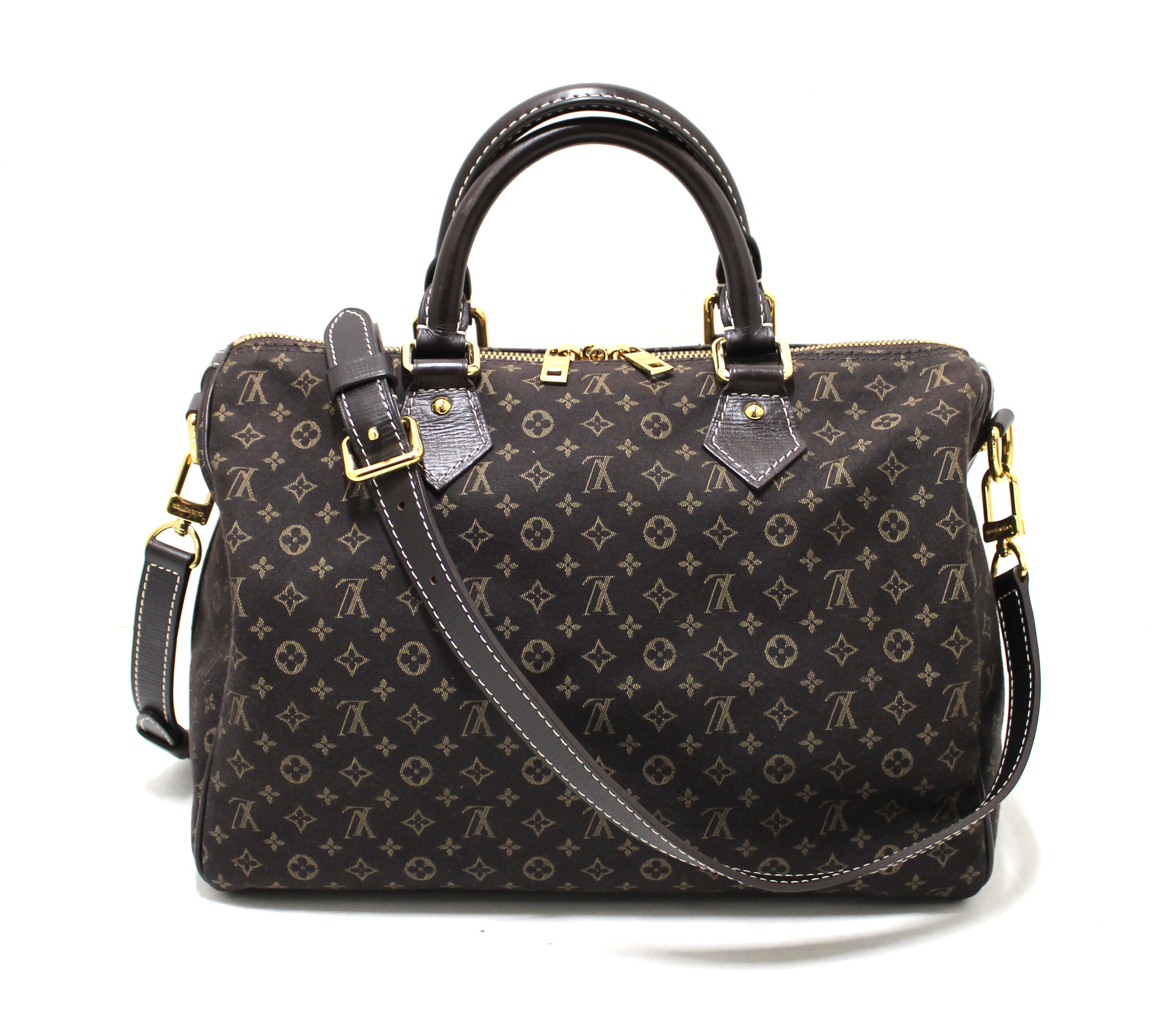 Louis Vuitton Monogram Mini Lin Speedy 30 - Brown Handle Bags