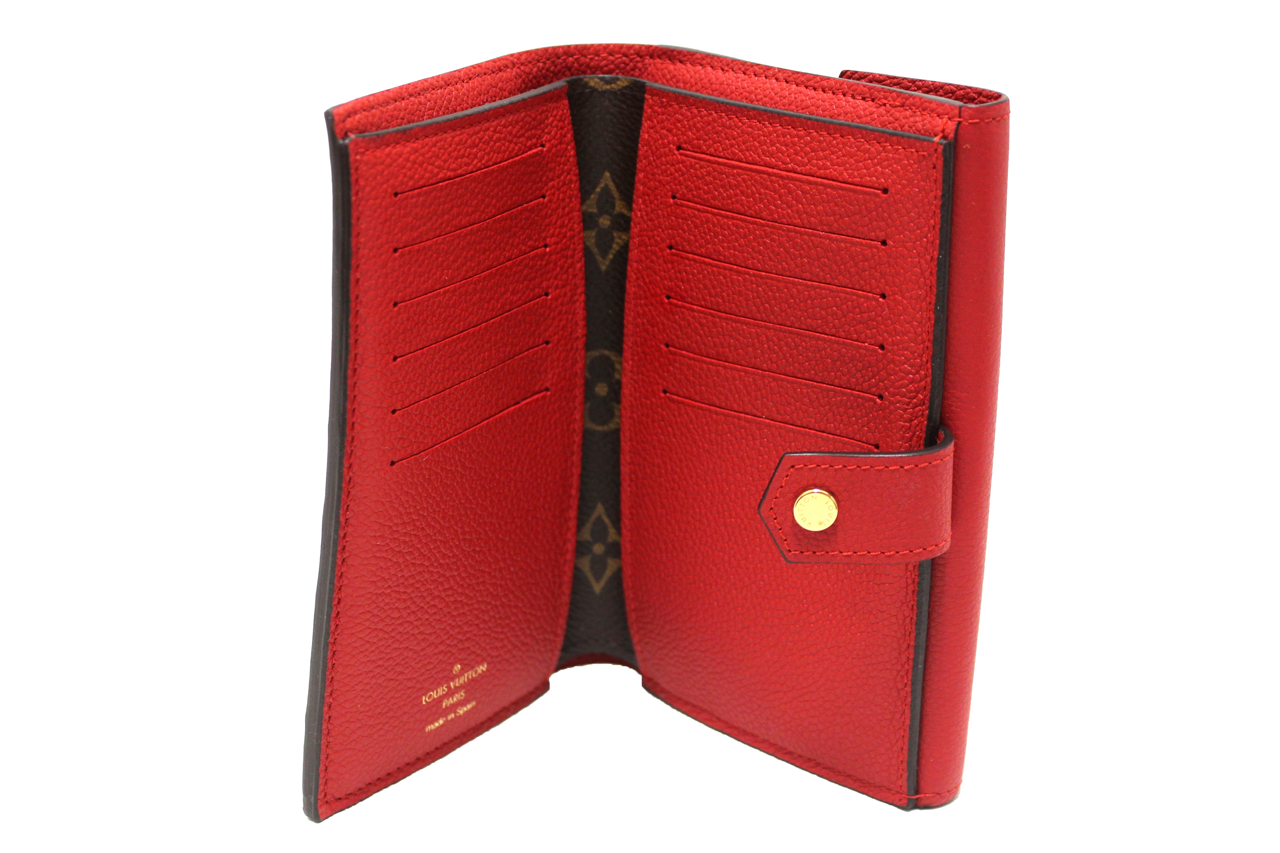 Authentic Louis Vuitton Classic Monogram and Red Calfskin Leather Pall –  Paris Station Shop