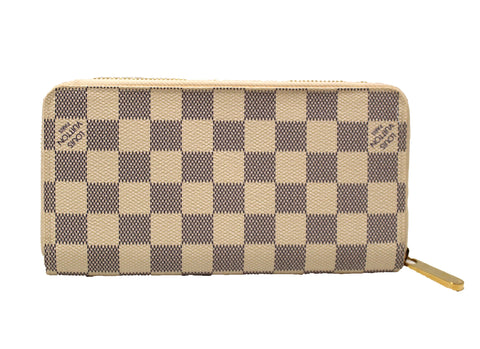 Authentic New Louis Vuitton Damier Azur Canvas Zippy Wallet