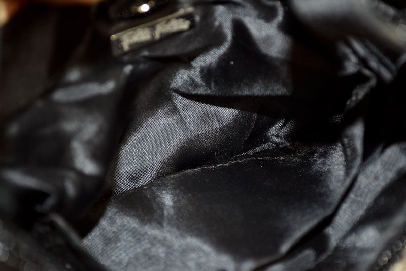 Authentic Folli Folli Black Beaded Evening Bag