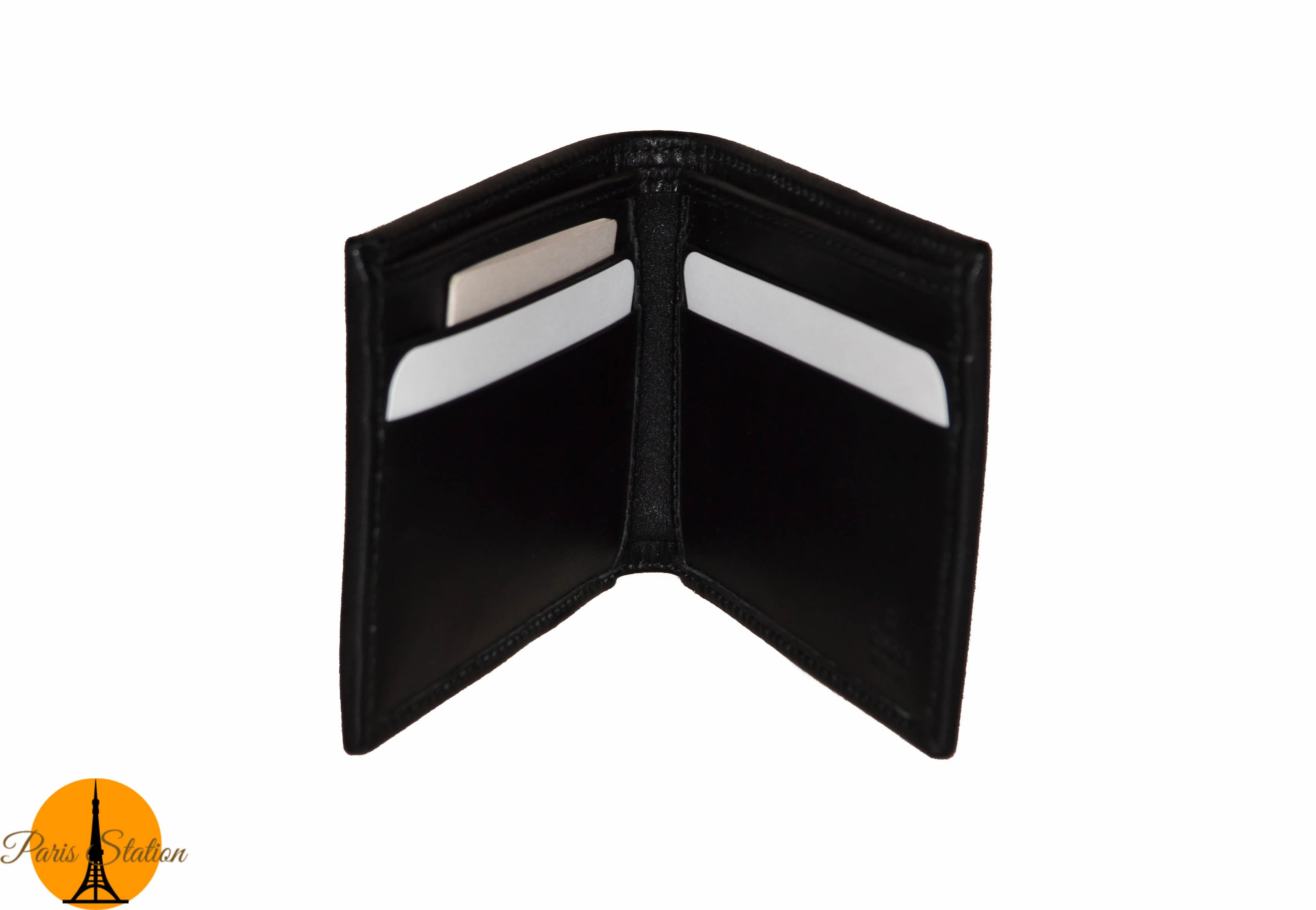Authentic NEW Gucci Black Canvas Bi-Fold Men's Wallet 233157