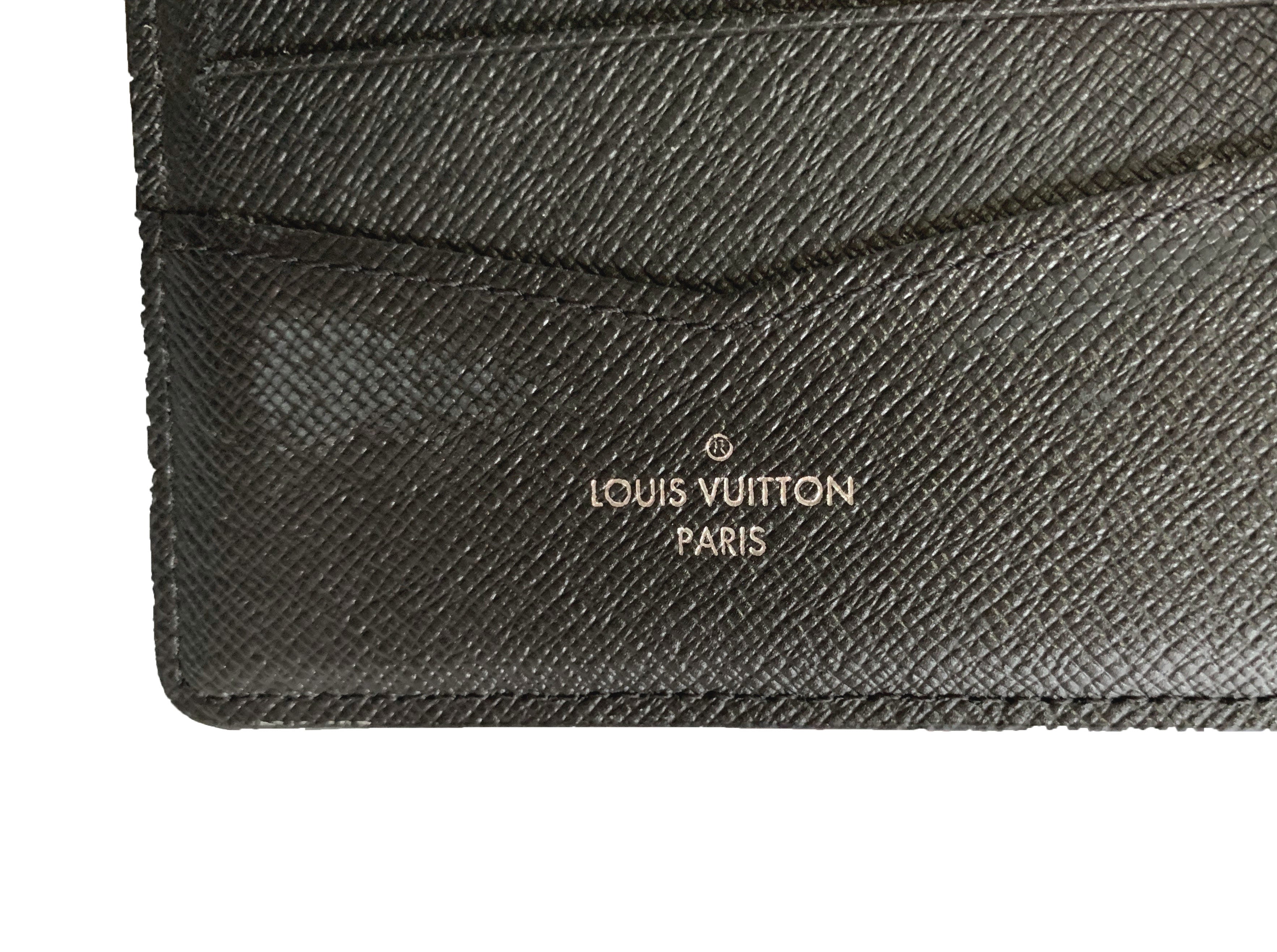 Authentic Louis Vuitton Grey Black Monogram Eclipse Canvas Men's Multiple Wallet